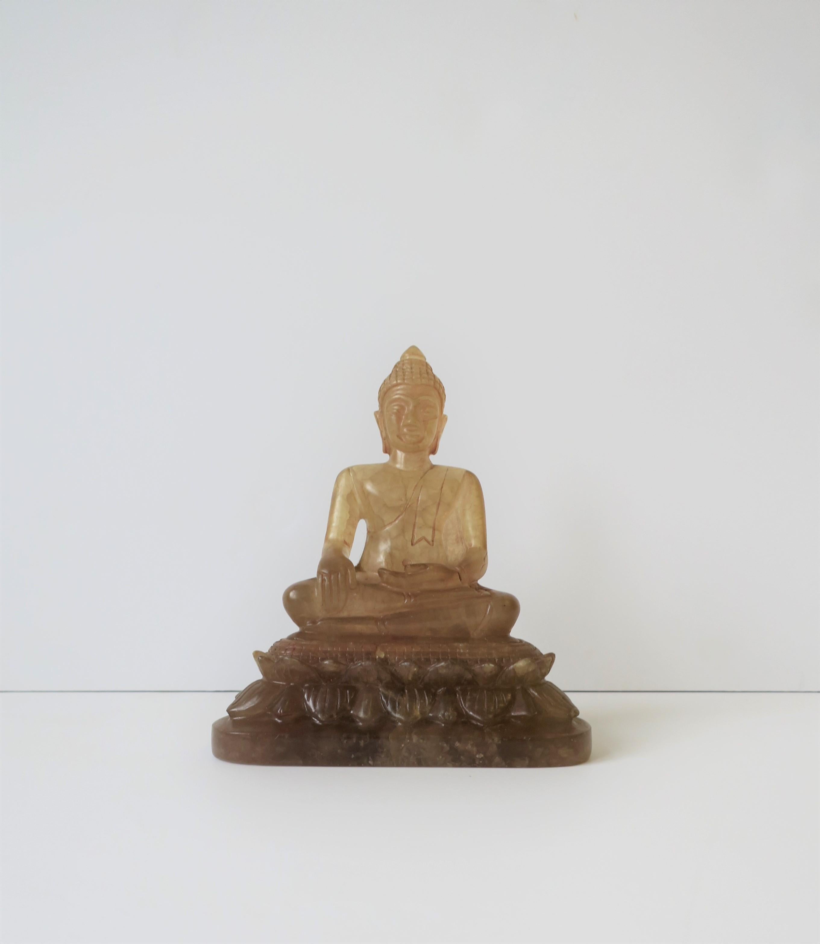 20th Century Rock Crystal Buddha Sculpture