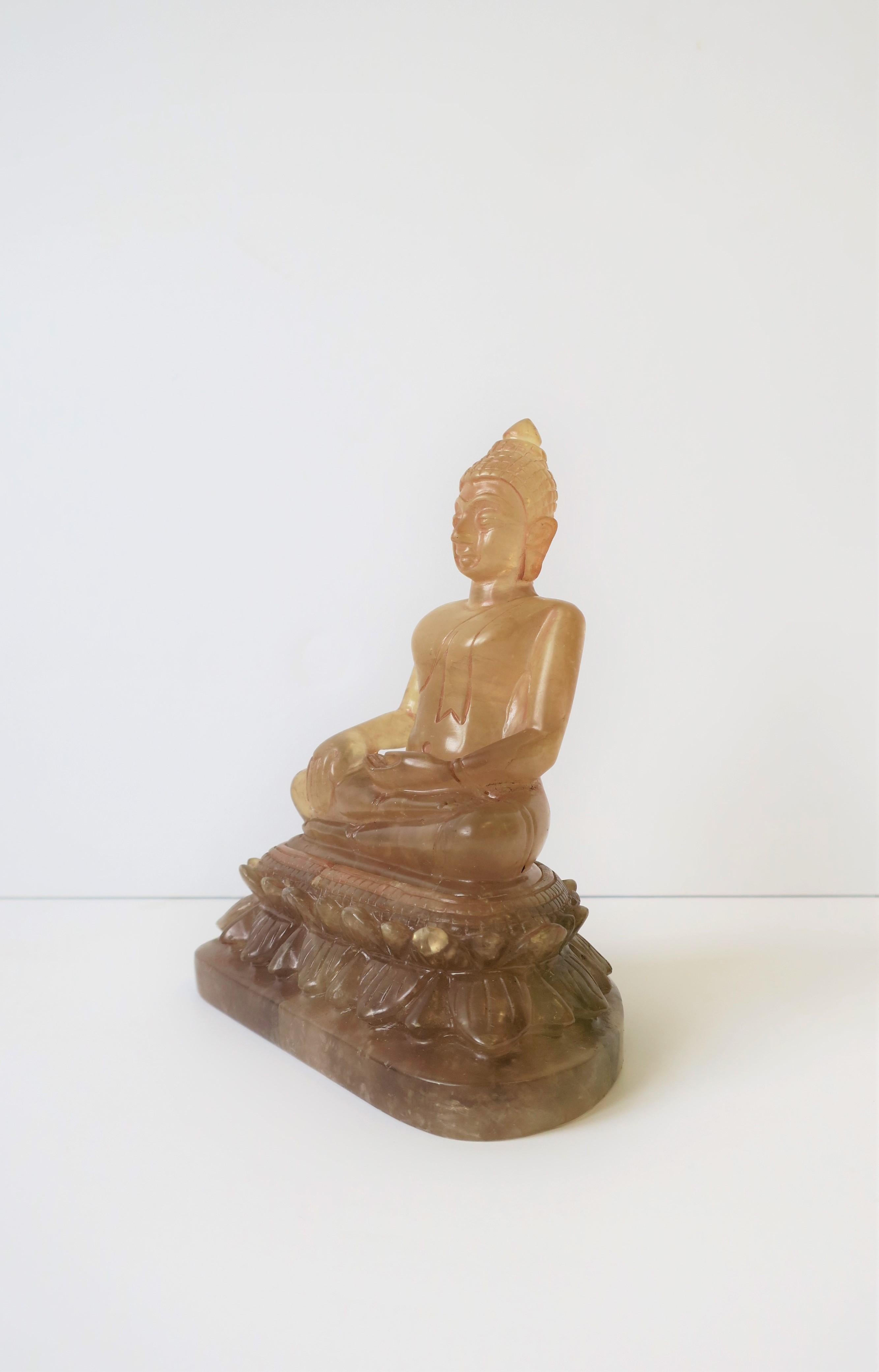 Rock Crystal Buddha Sculpture 1