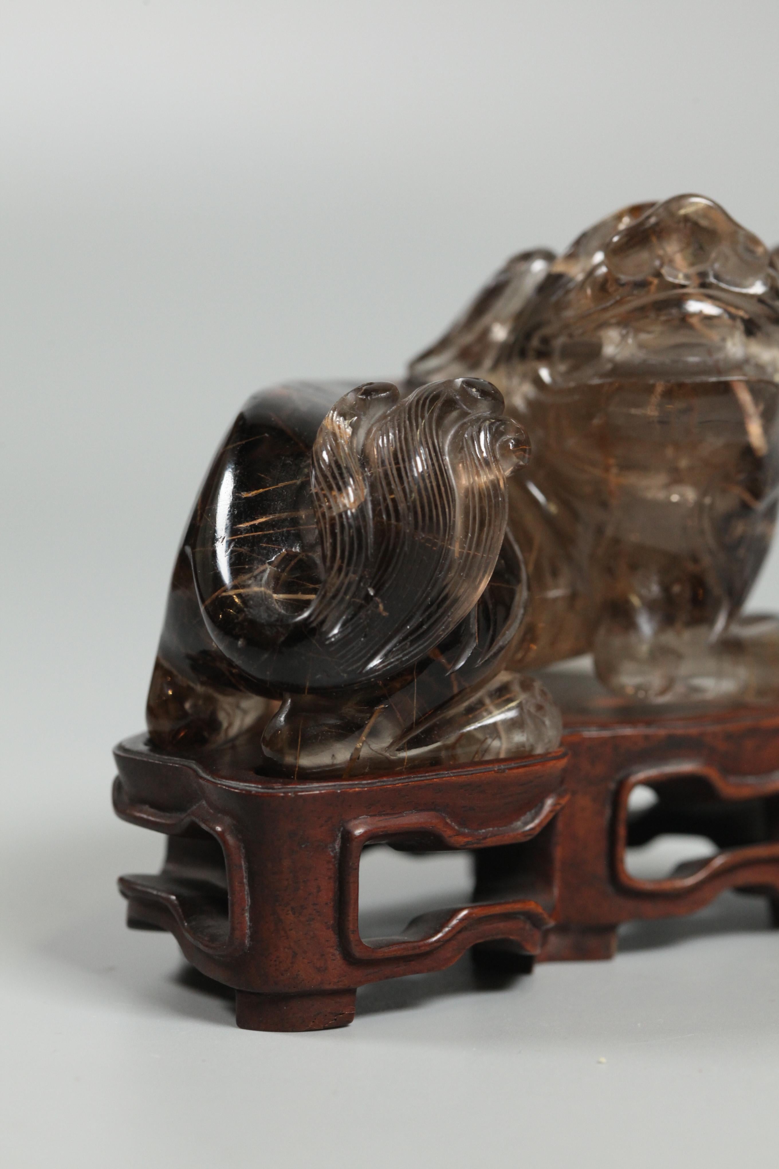Chinese Rock Crystal Carving of a Lion, 19th Century For Sale 3