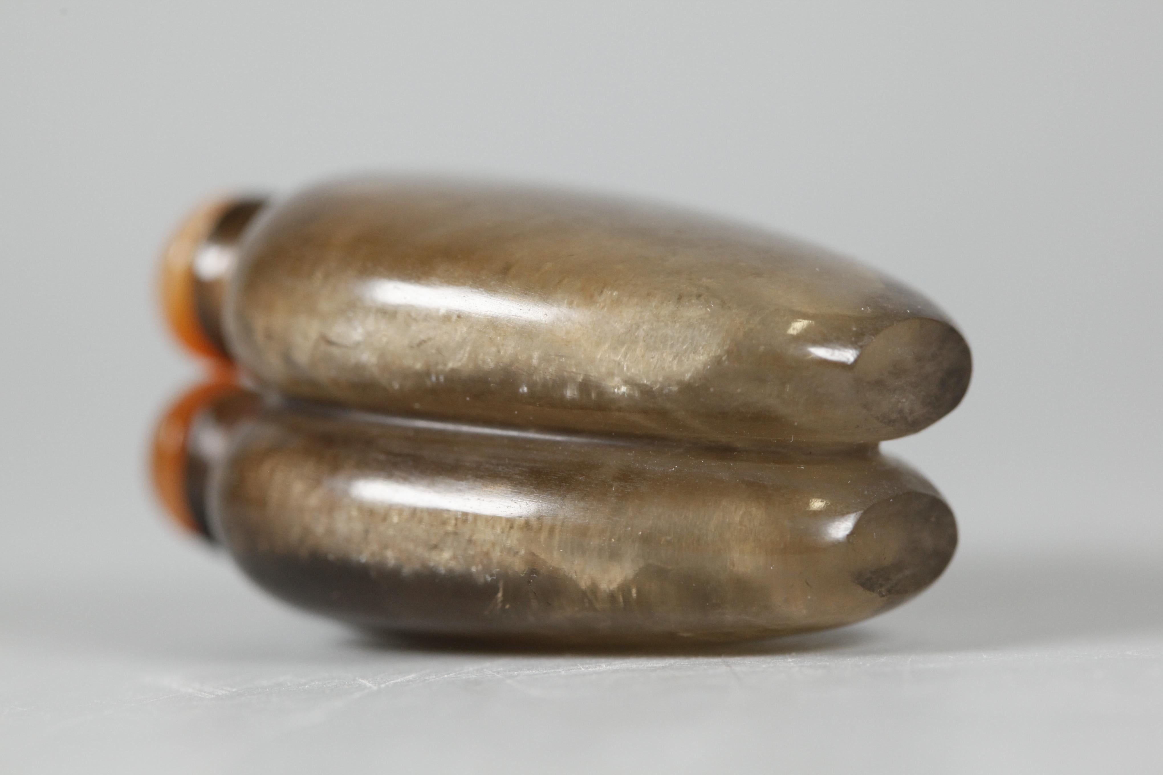Chinese rock crystal double snuff bottle, 19th c. In Good Condition For Sale In New York, NY