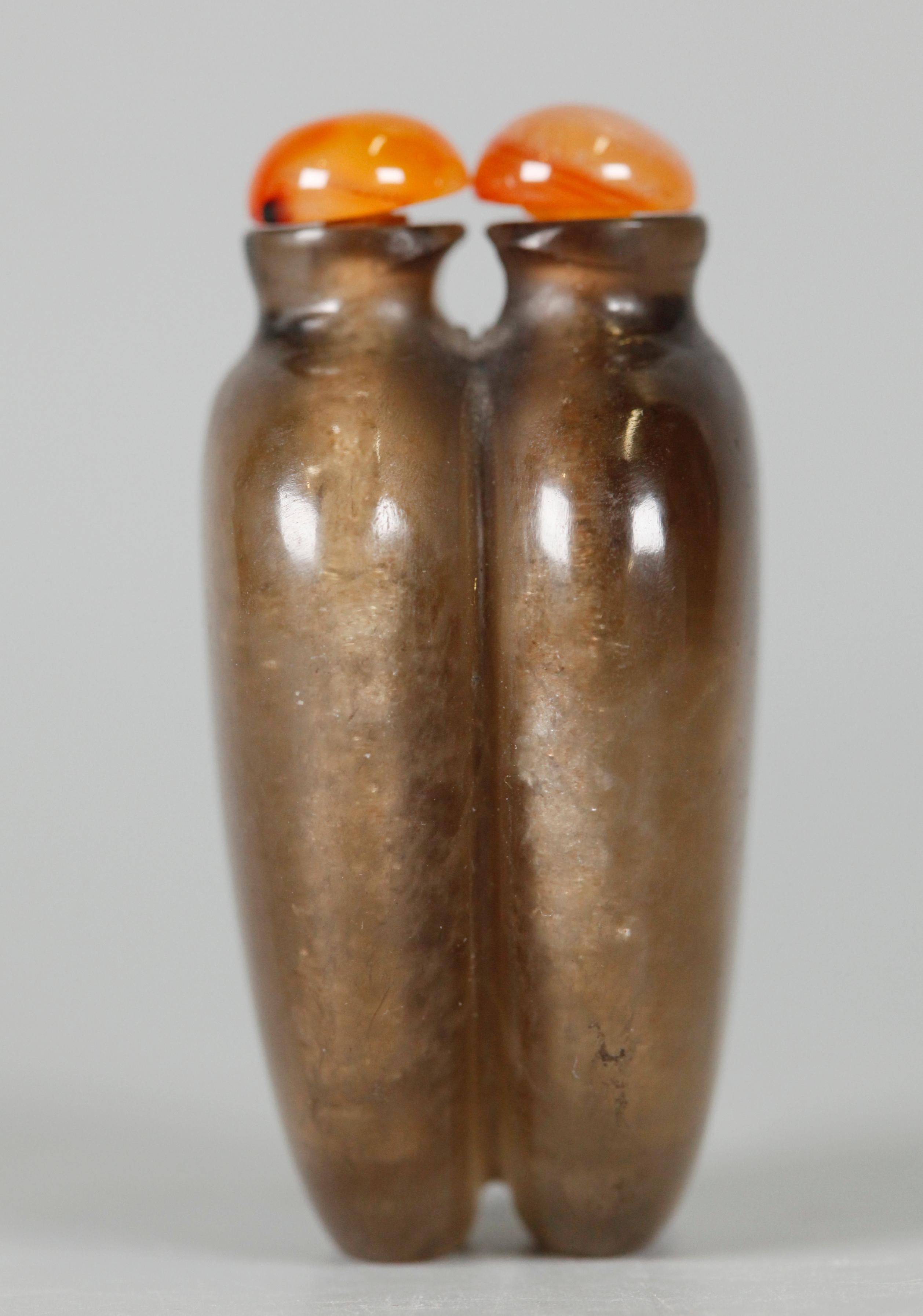19th Century Chinese rock crystal double snuff bottle, 19th c. For Sale