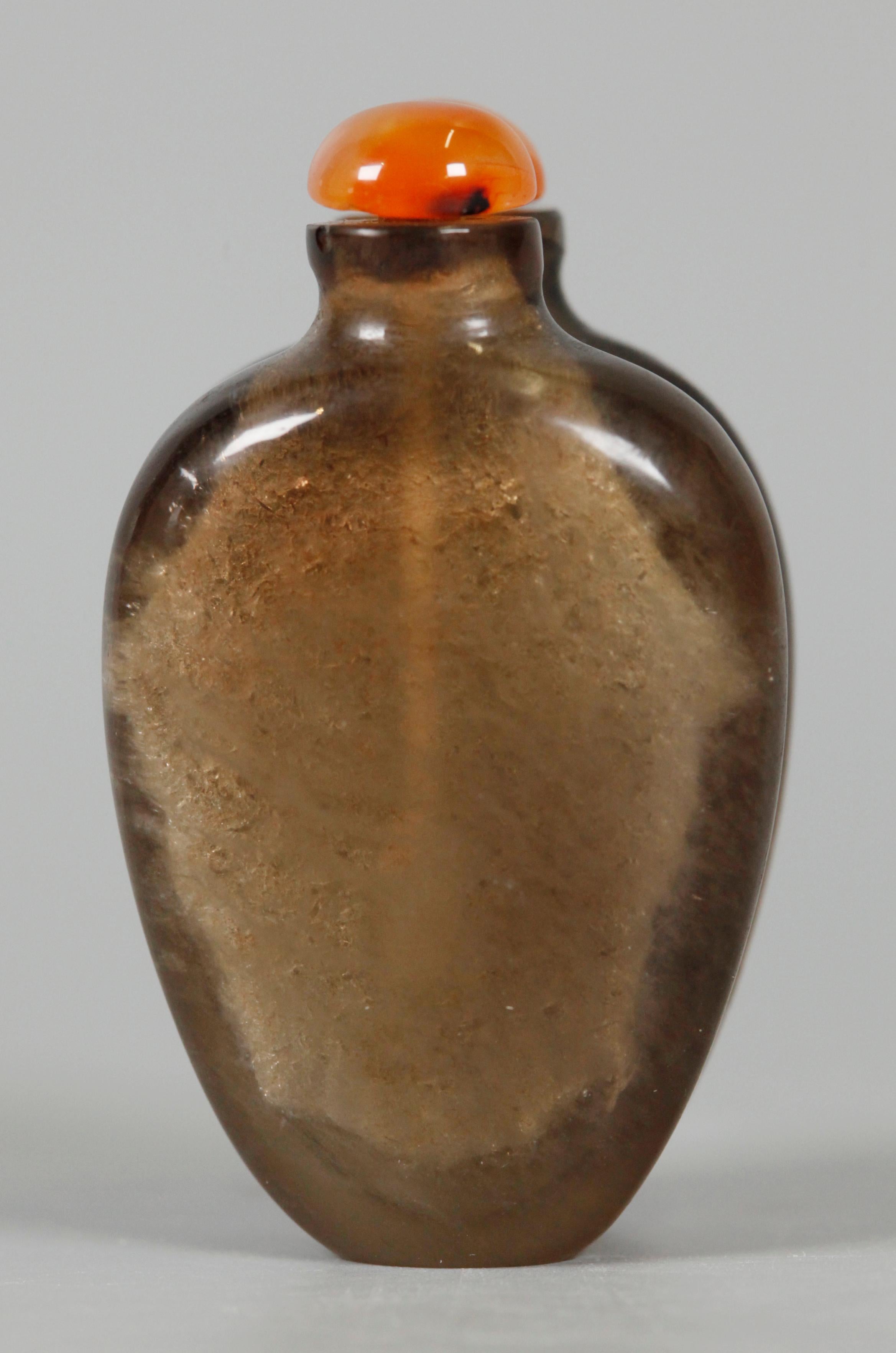 Rock Crystal Chinese rock crystal double snuff bottle, 19th c. For Sale