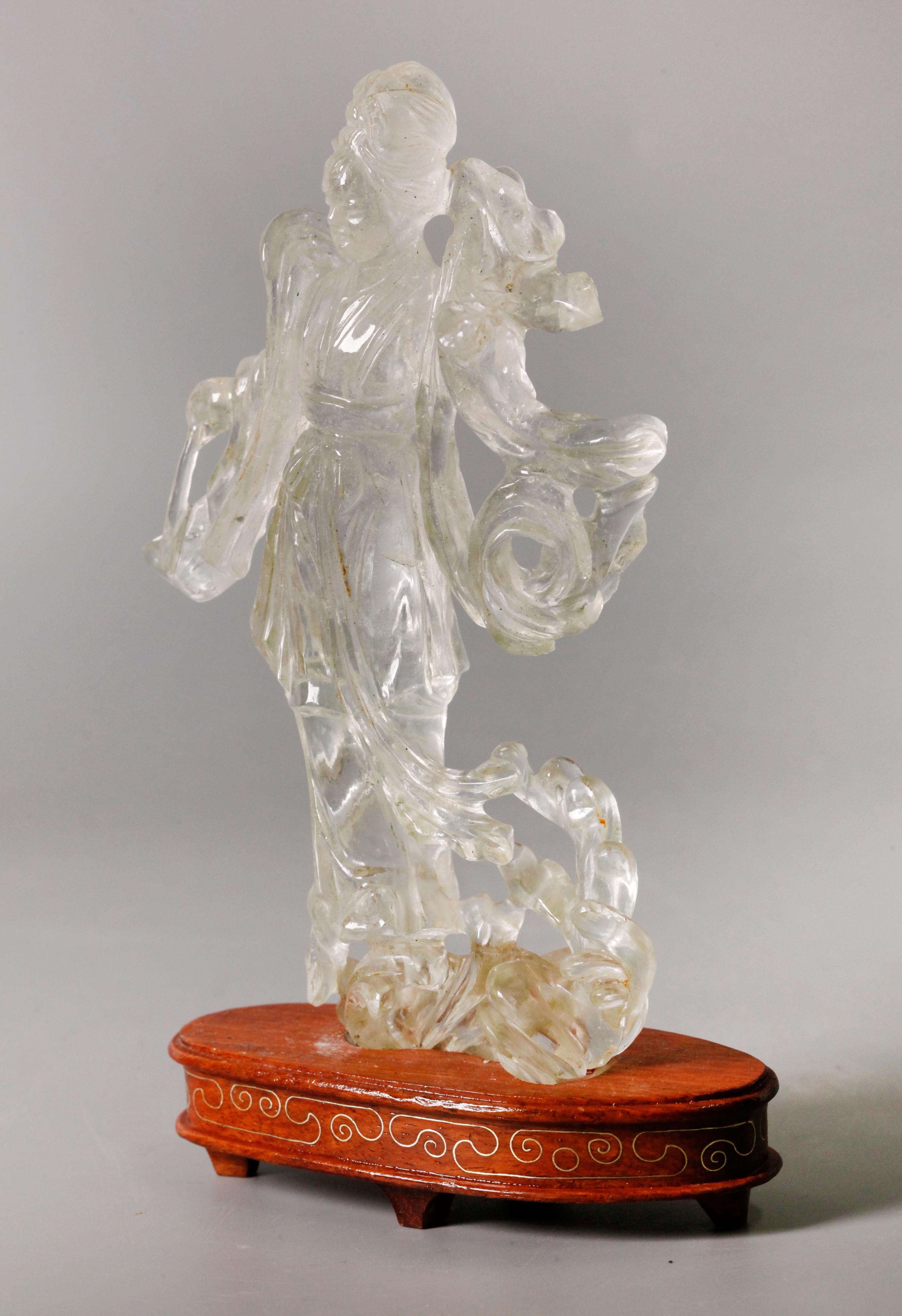 Inmortal femenina de cristal de roca chino en Bueno estado para la venta en New York, NY
