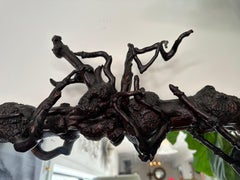 Chinese Root Wood Framed Mirror