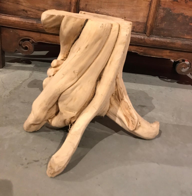 Chinese Root Wood Side Table/Pedestal For Sale 14