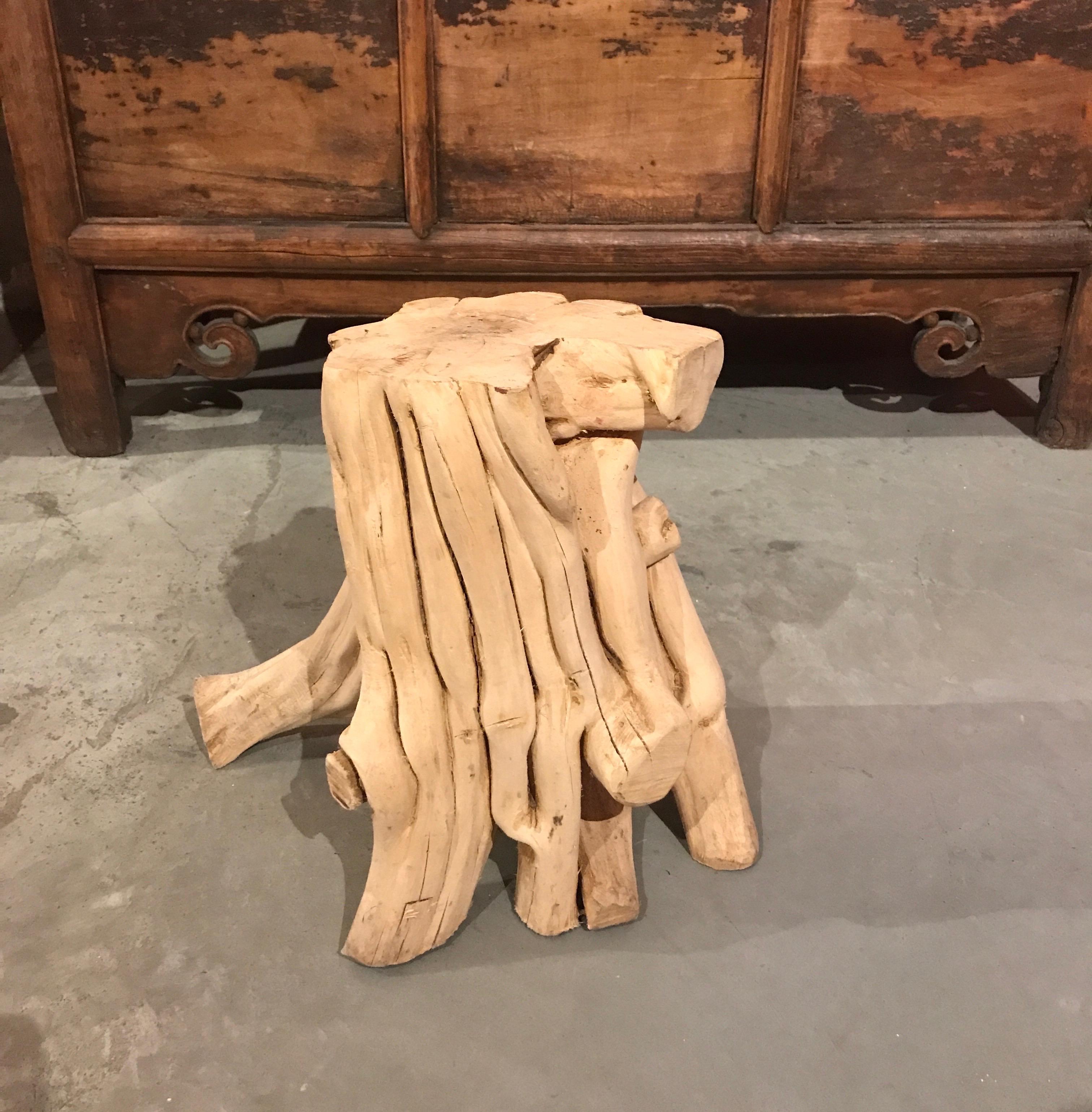 Chinese Root Wood Side Table/Pedestal For Sale 1
