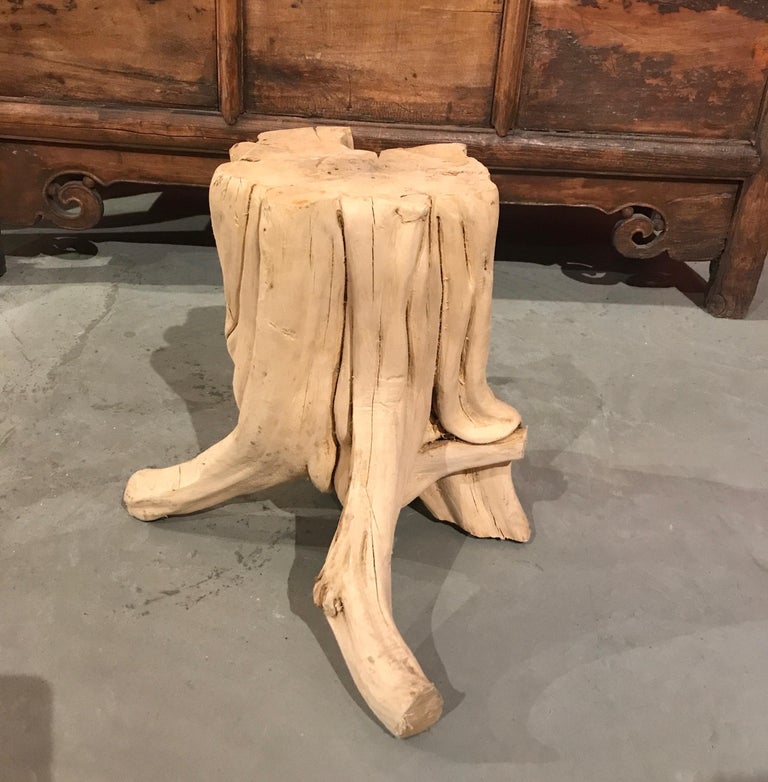 Chinese Root Wood Side Table/Pedestal For Sale 3