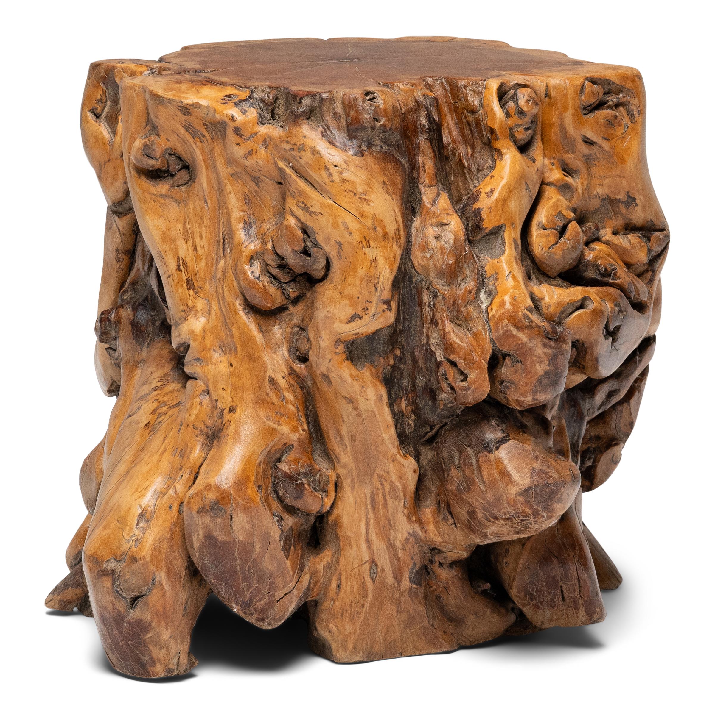 Organique Table d'appoint chinoise en bois de rose en vente