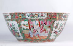 Chinese Rose Medallion Porcelain Bowl, 19th Century