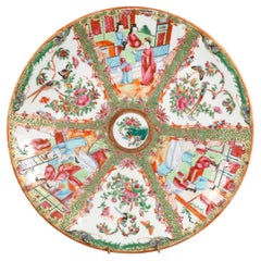 Chinese rose medallion porcelain plate, 19th c.