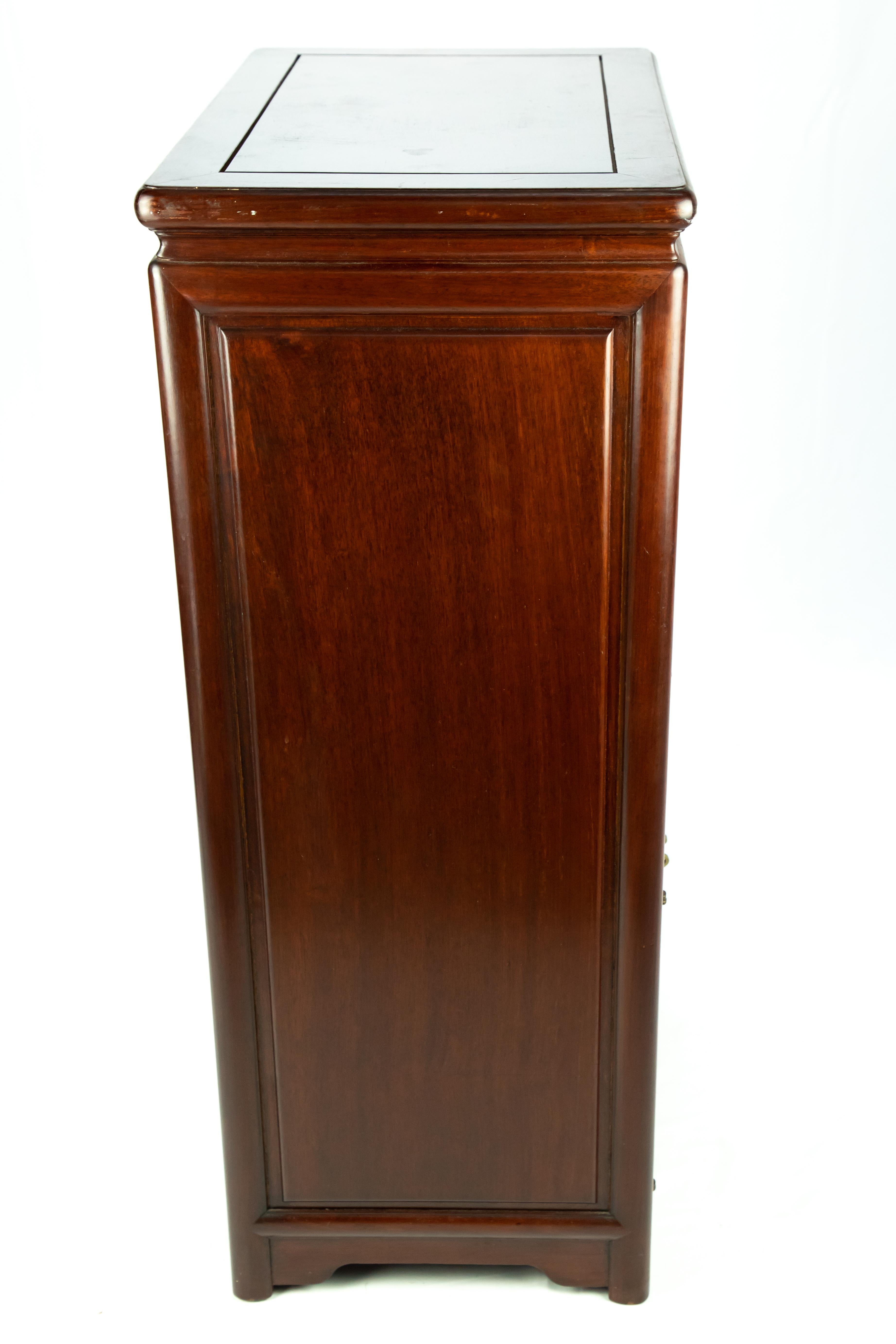 Chinese Rosewood and Burl Flatware Chest, Mid-20th Century 2