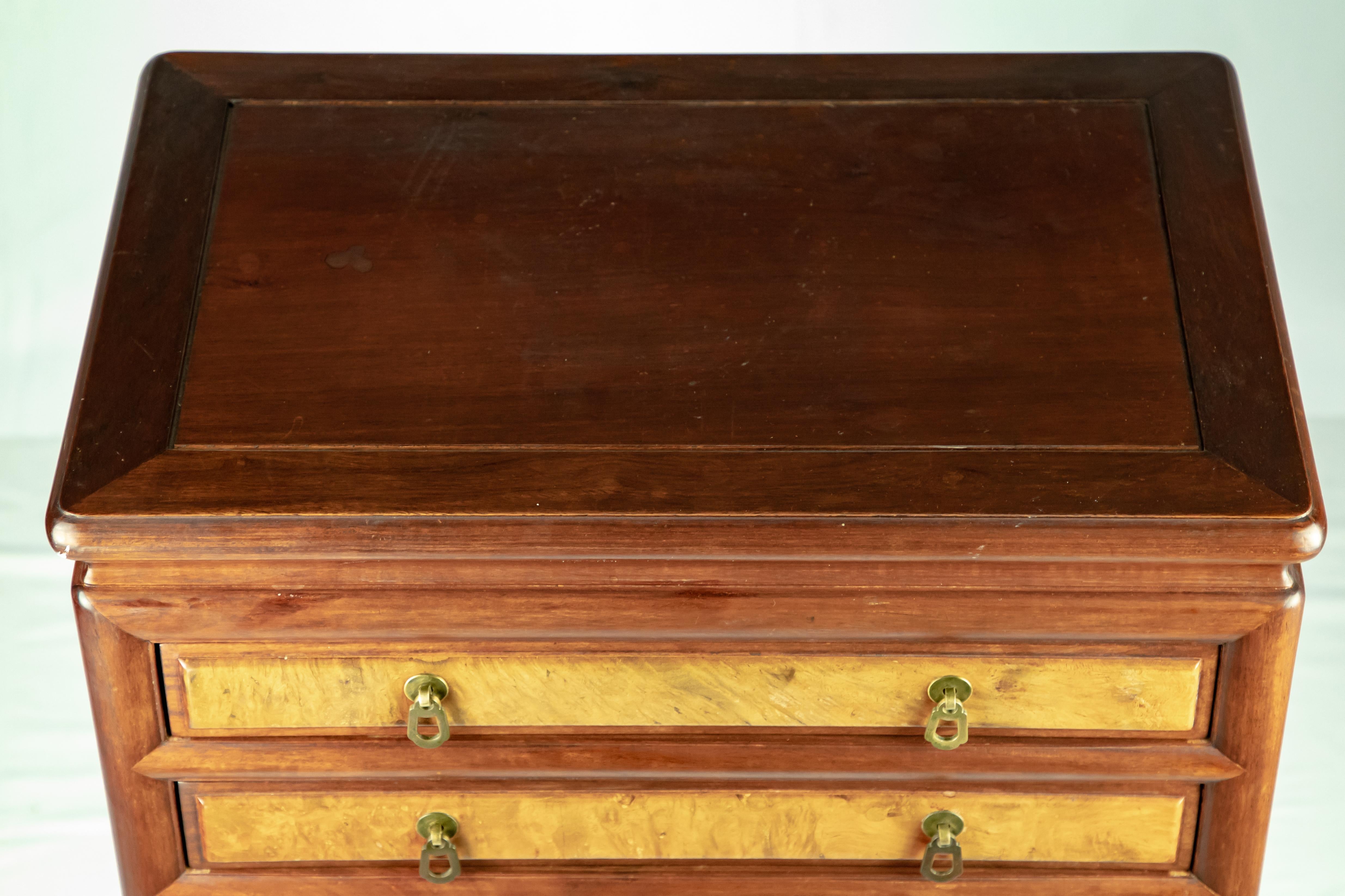Chinese Rosewood and Burl Flatware Chest, Mid-20th Century 3