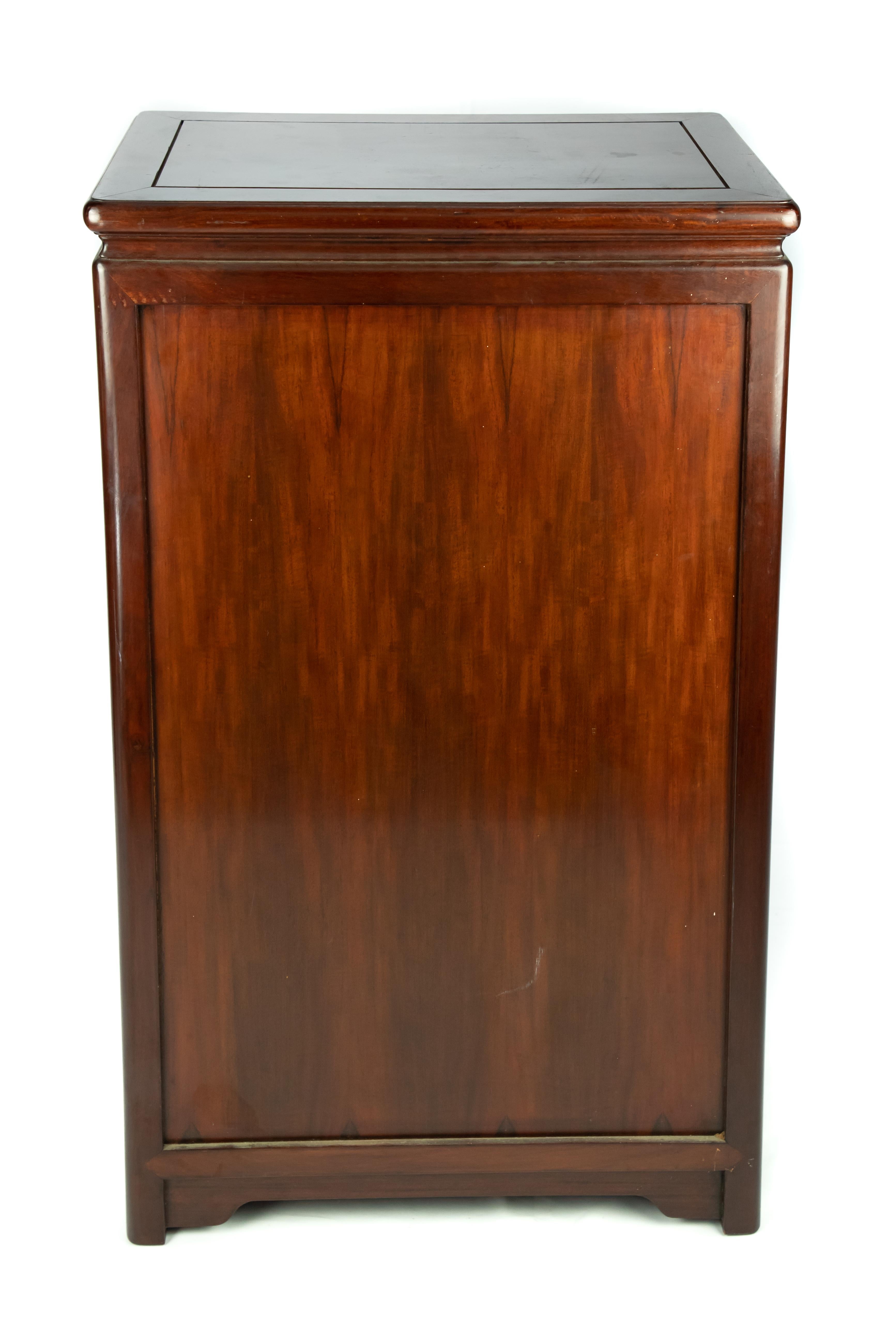Chinese Rosewood and Burl Flatware Chest, Mid-20th Century 1