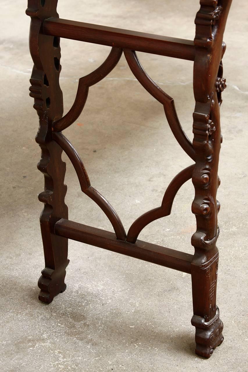 Chinese Rosewood Carved Altar Console Table 1