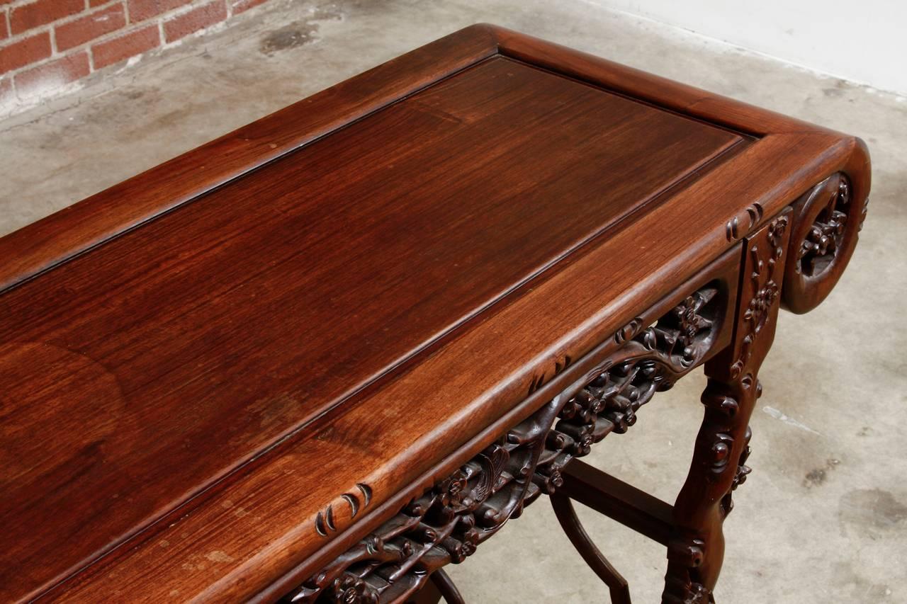 Chinese Rosewood Carved Altar Console Table 2