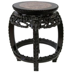 Antique Chinese Rosewood Carved Stand