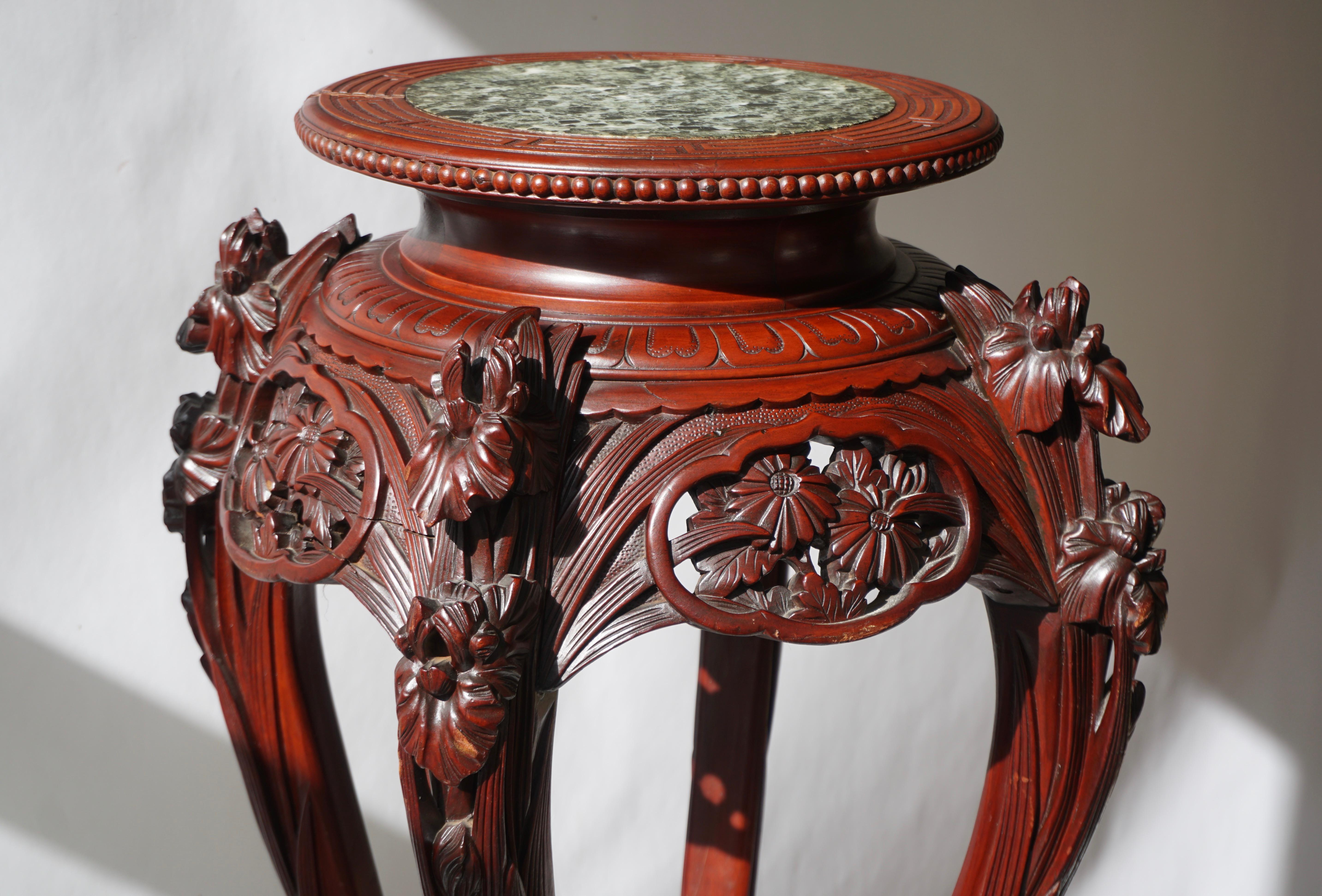 Chinese Rosewood Country House Pedestal For Sale 9
