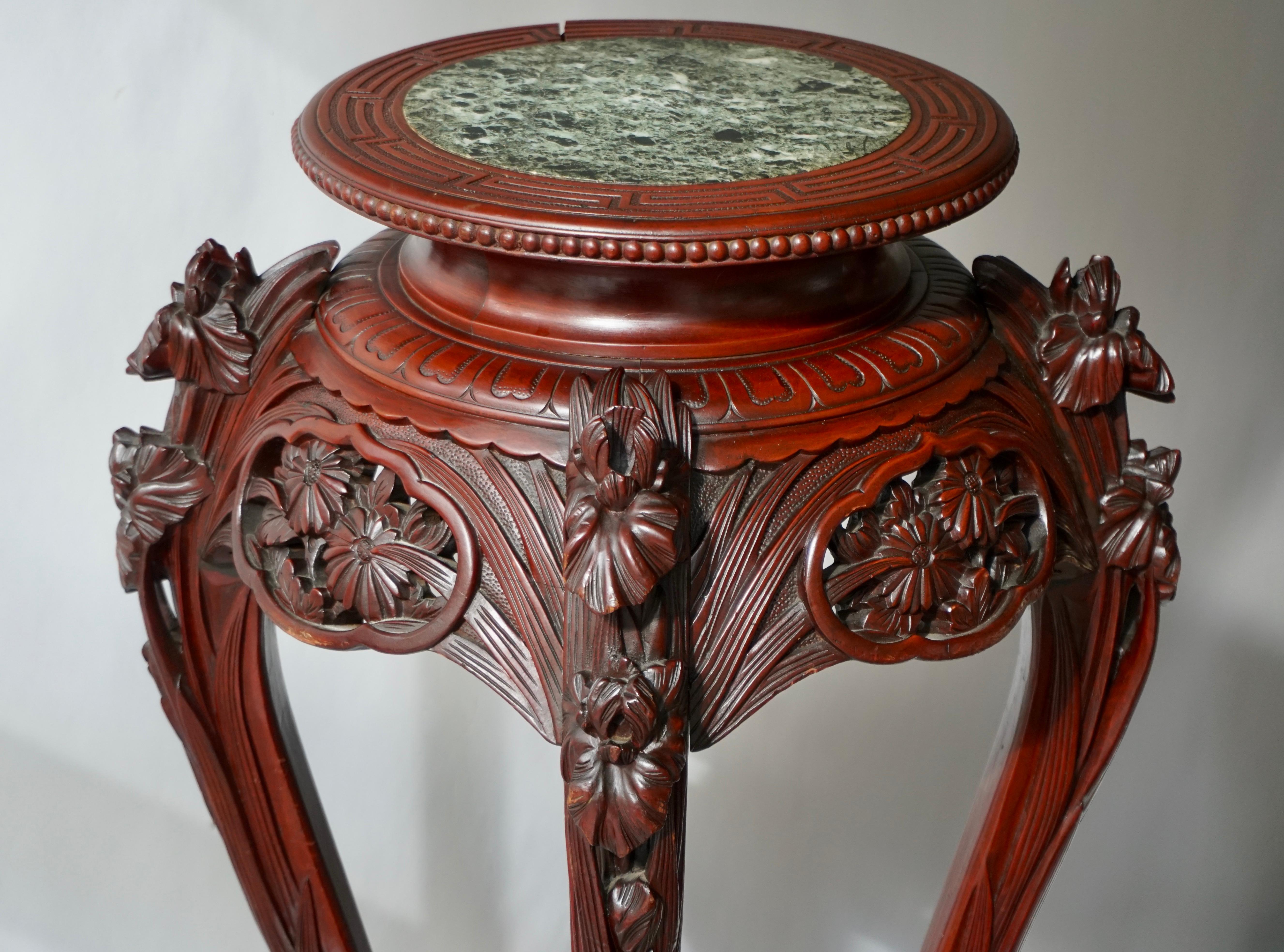 Chinese Rosewood Country House Pedestal For Sale 10