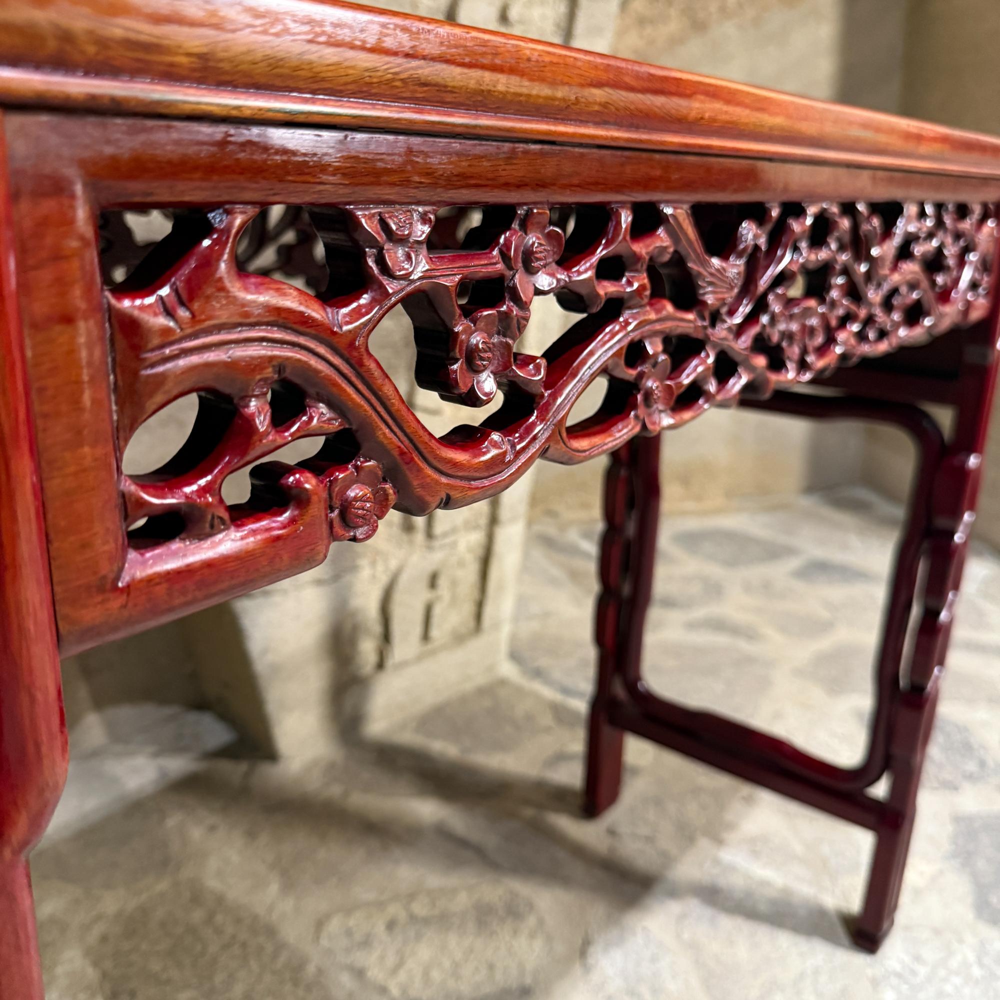 Chinese Rosewood Intricately Carved Altar Console Foyer Table For Sale 2