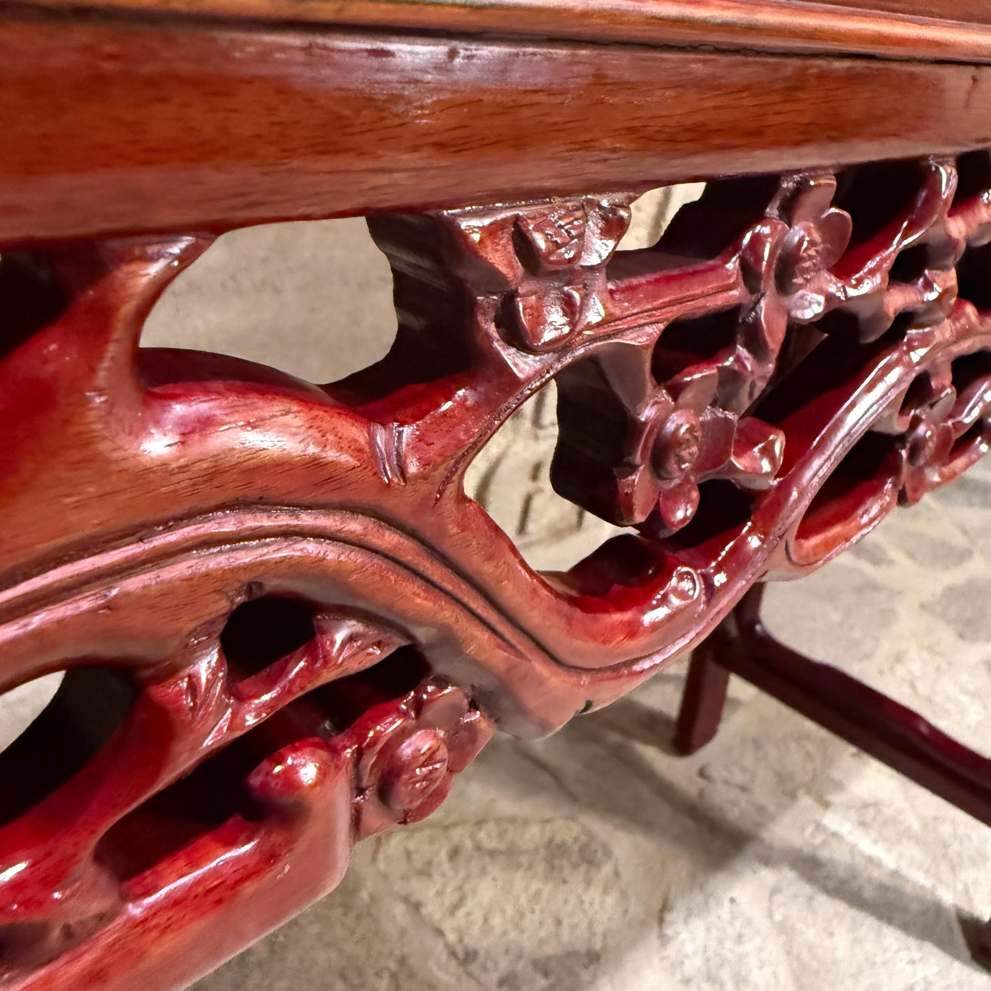 Chinese Rosewood Intricately Carved Altar Console Foyer Table For Sale 3