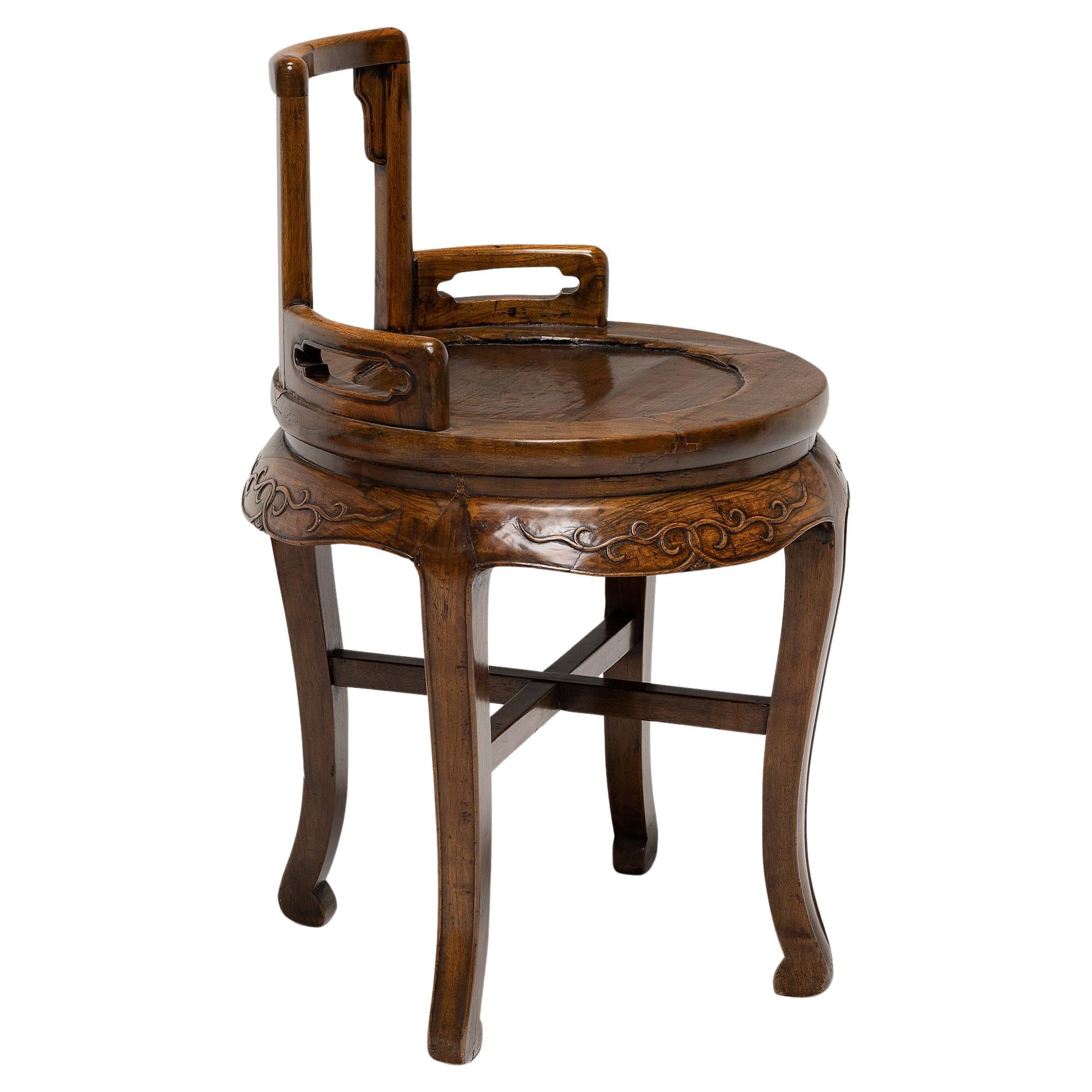 Chaise de dame chinoise à dossier bas, vers 1900 en vente