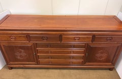Chinese Rosewood Mid-Century Modern Server Credenza Buffet Sideboard