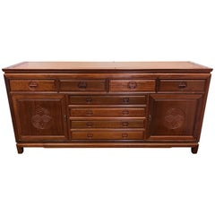 Chinese Rosewood Mid-Century Modern Server Credenza Buffet Sideboard