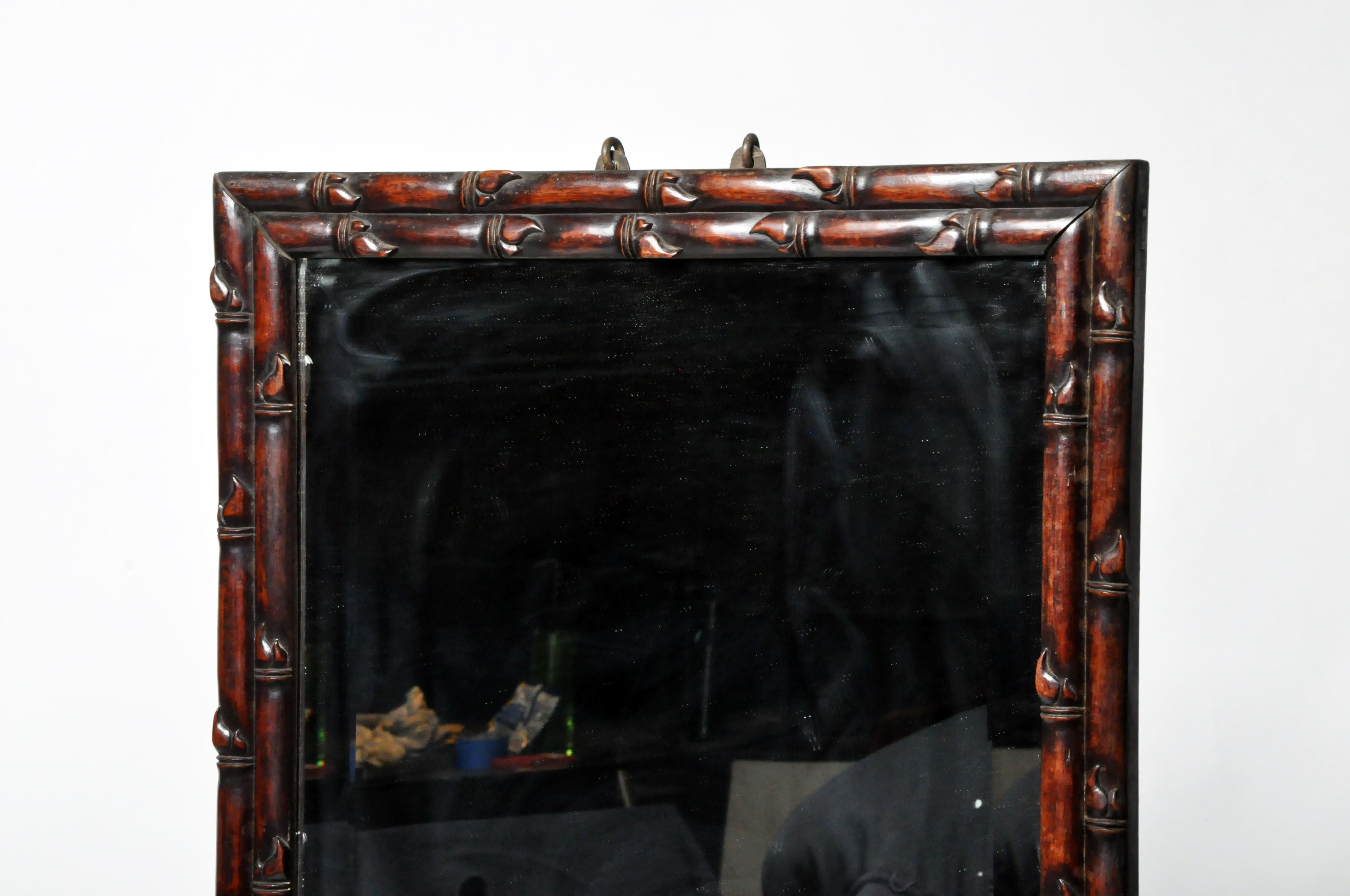 Chinese Rosewood Mirror For Sale 8