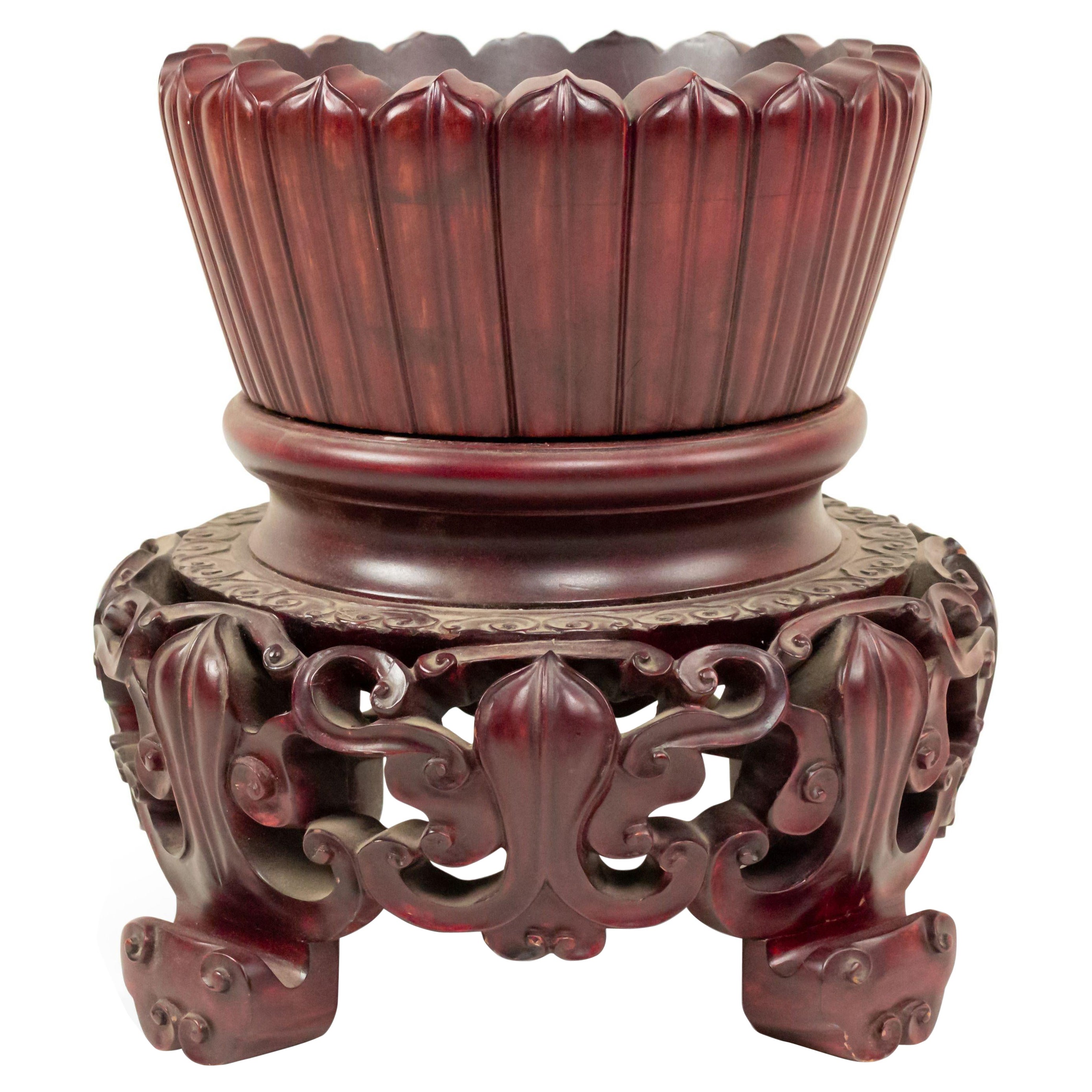 Soporte chino para macetas de palisandro en venta