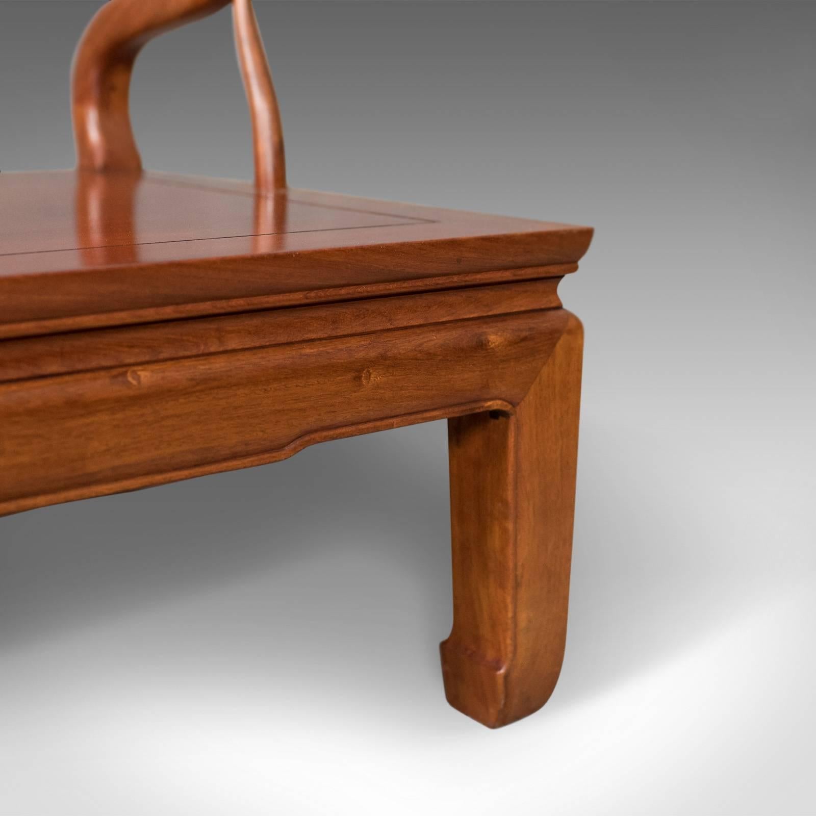 Chinese Rosewood Three-Seat Bench in Traditional Form, Late 20th Century 4