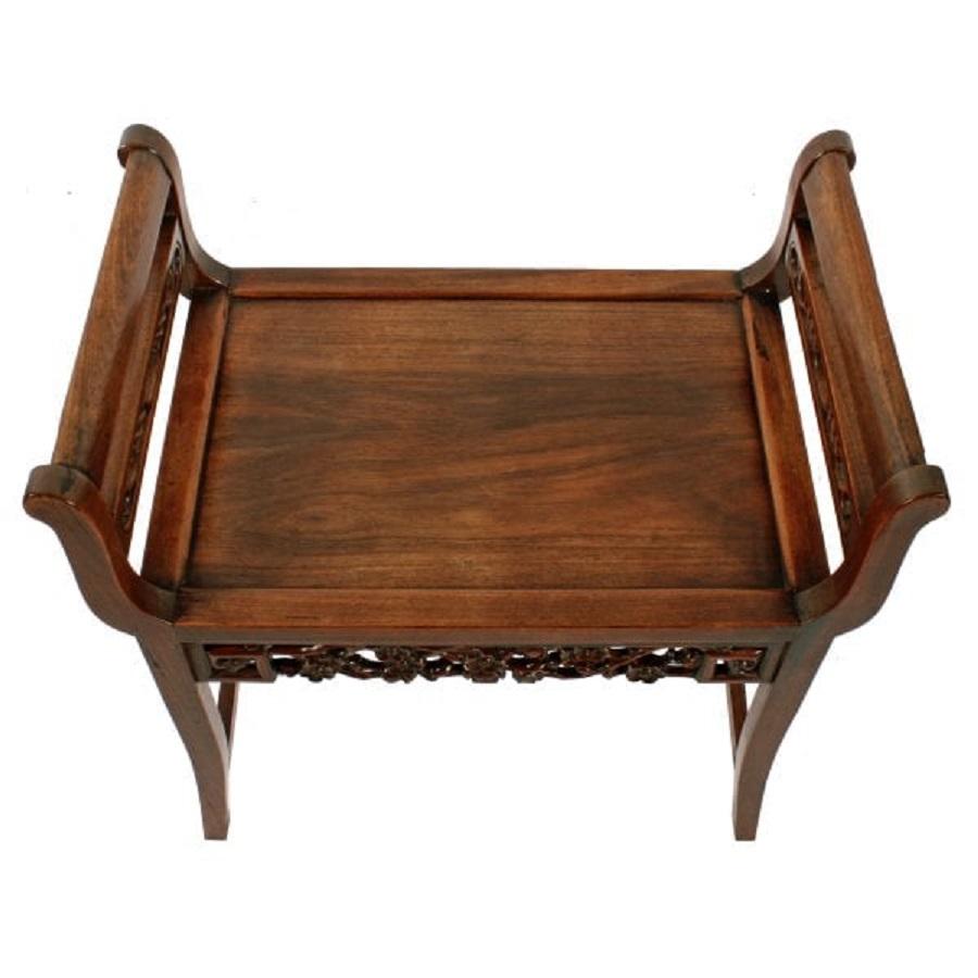 Chinese Rosewood Window Seat, 20th Century In Good Condition For Sale In London, GB
