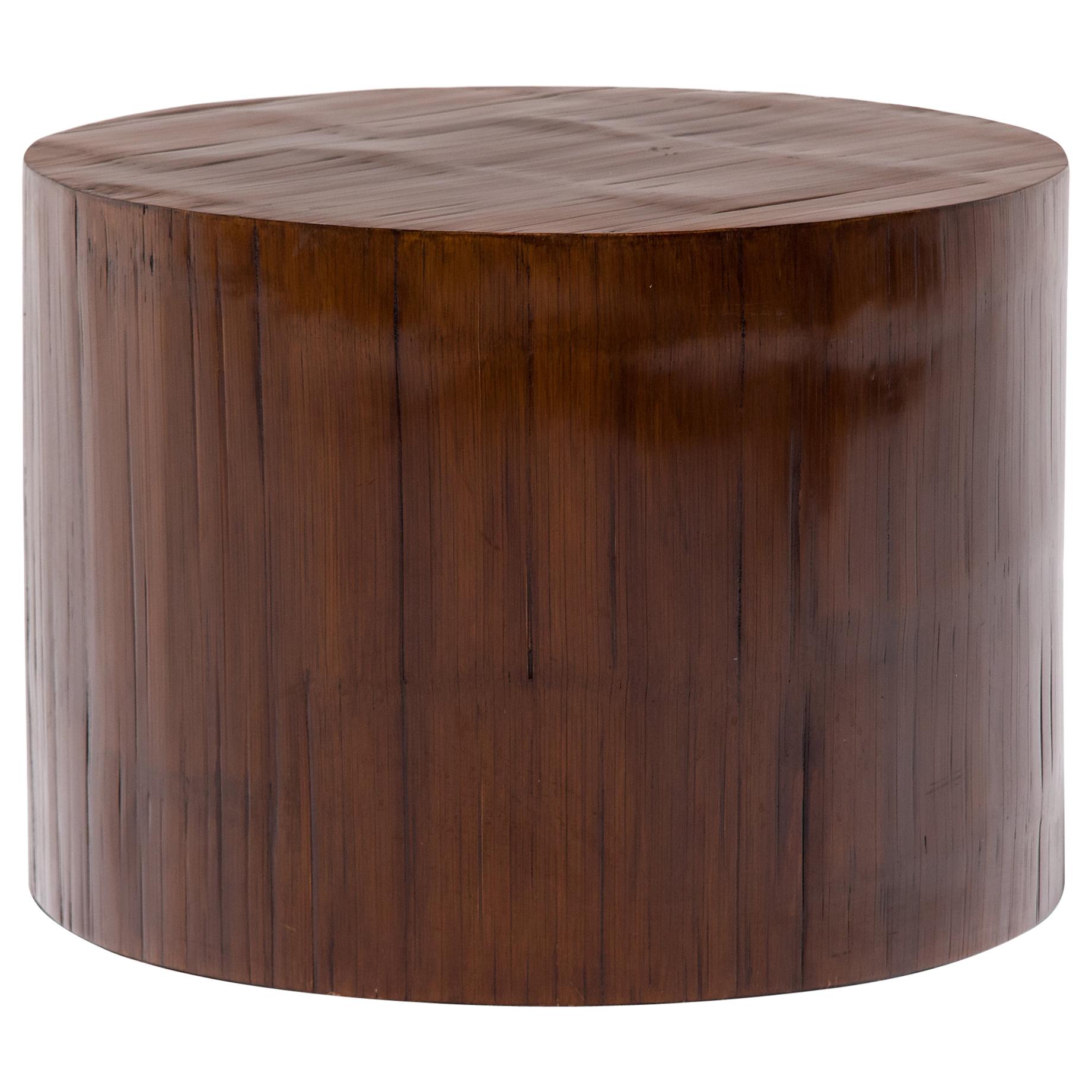 Chinese Round Crushed Bamboo Table
