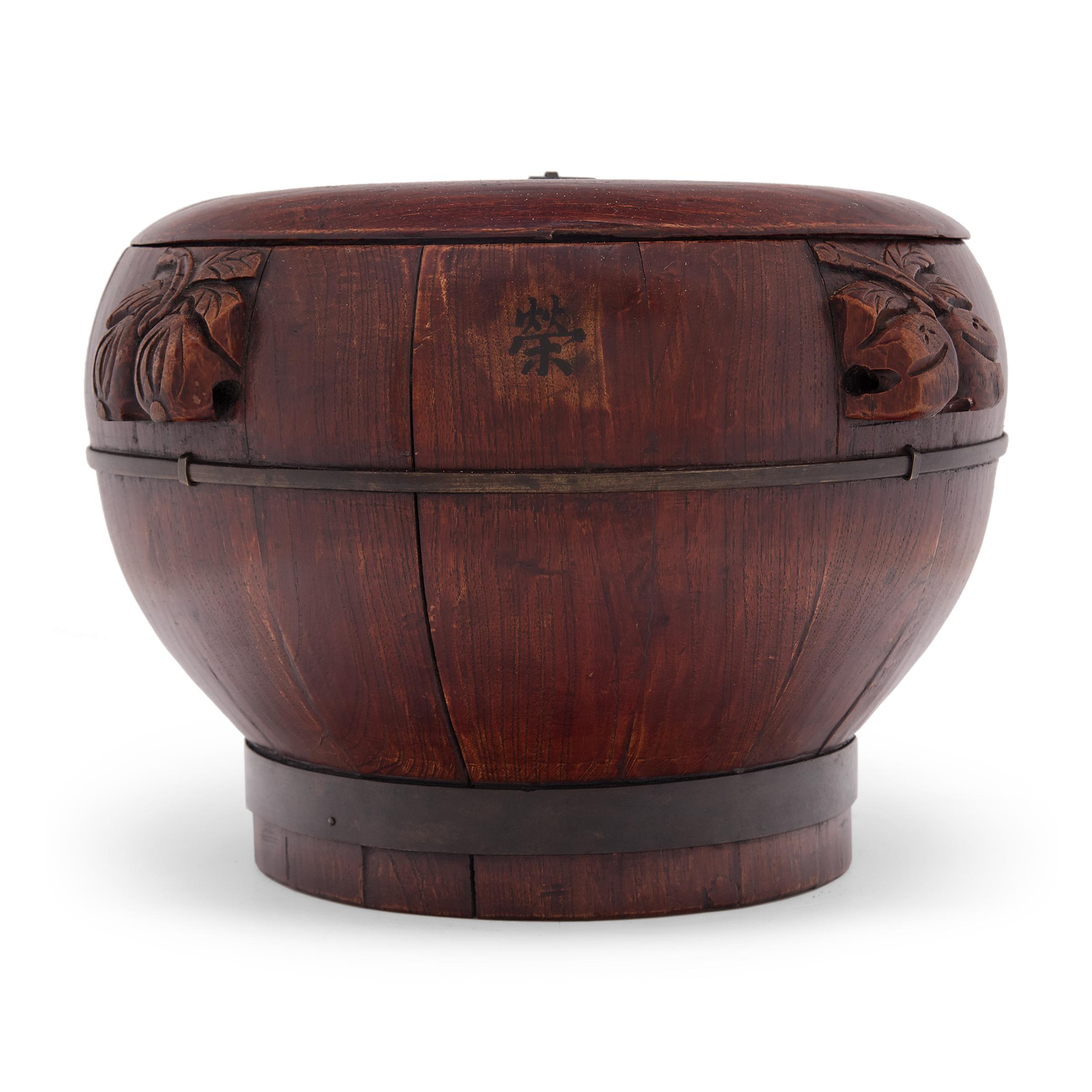 wooden rice container