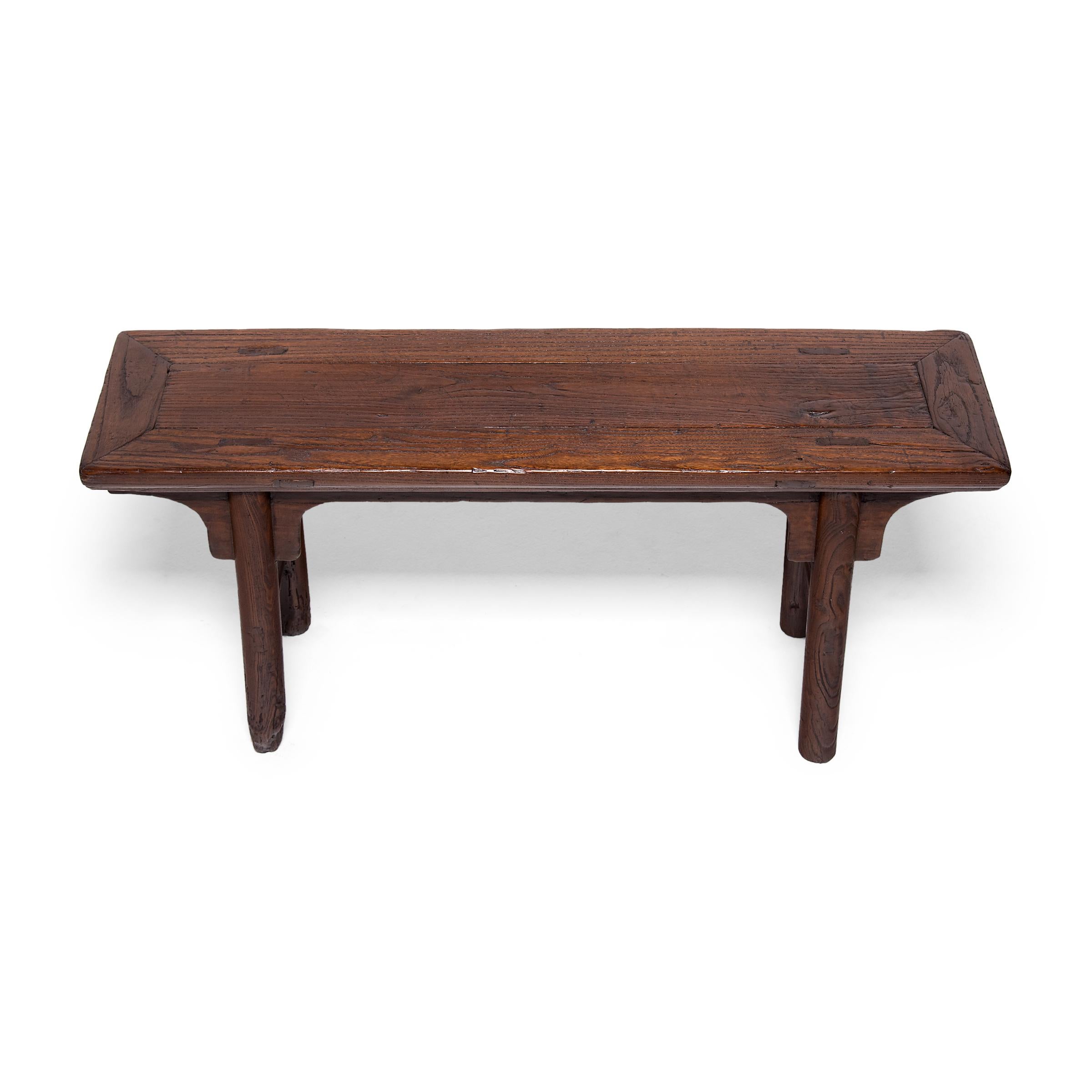 Banc chinois à pieds ronds pour la cour, vers 1900 Bon état - En vente à Chicago, IL
