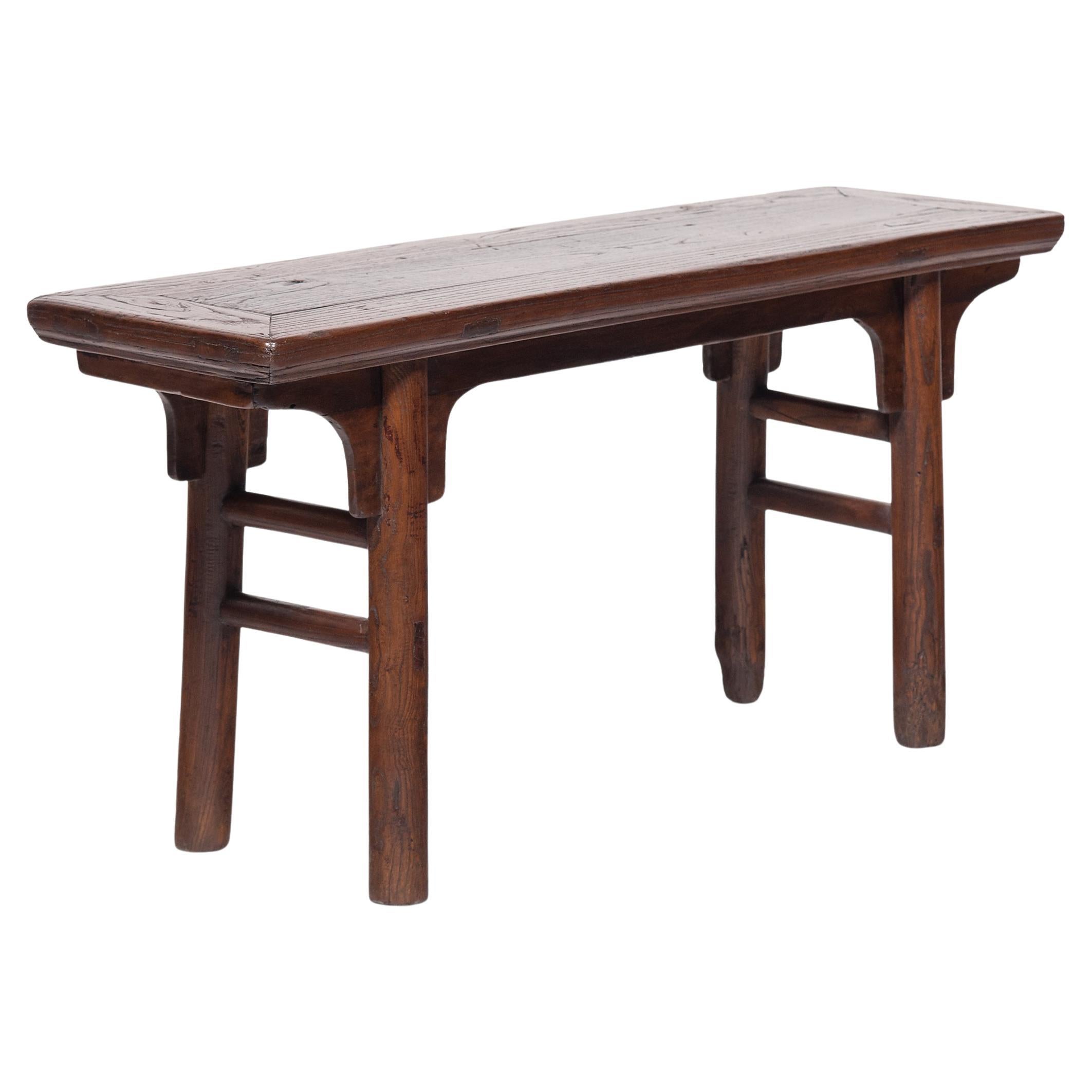 Chinese Round Leg Courtyard Bench, circa 1900