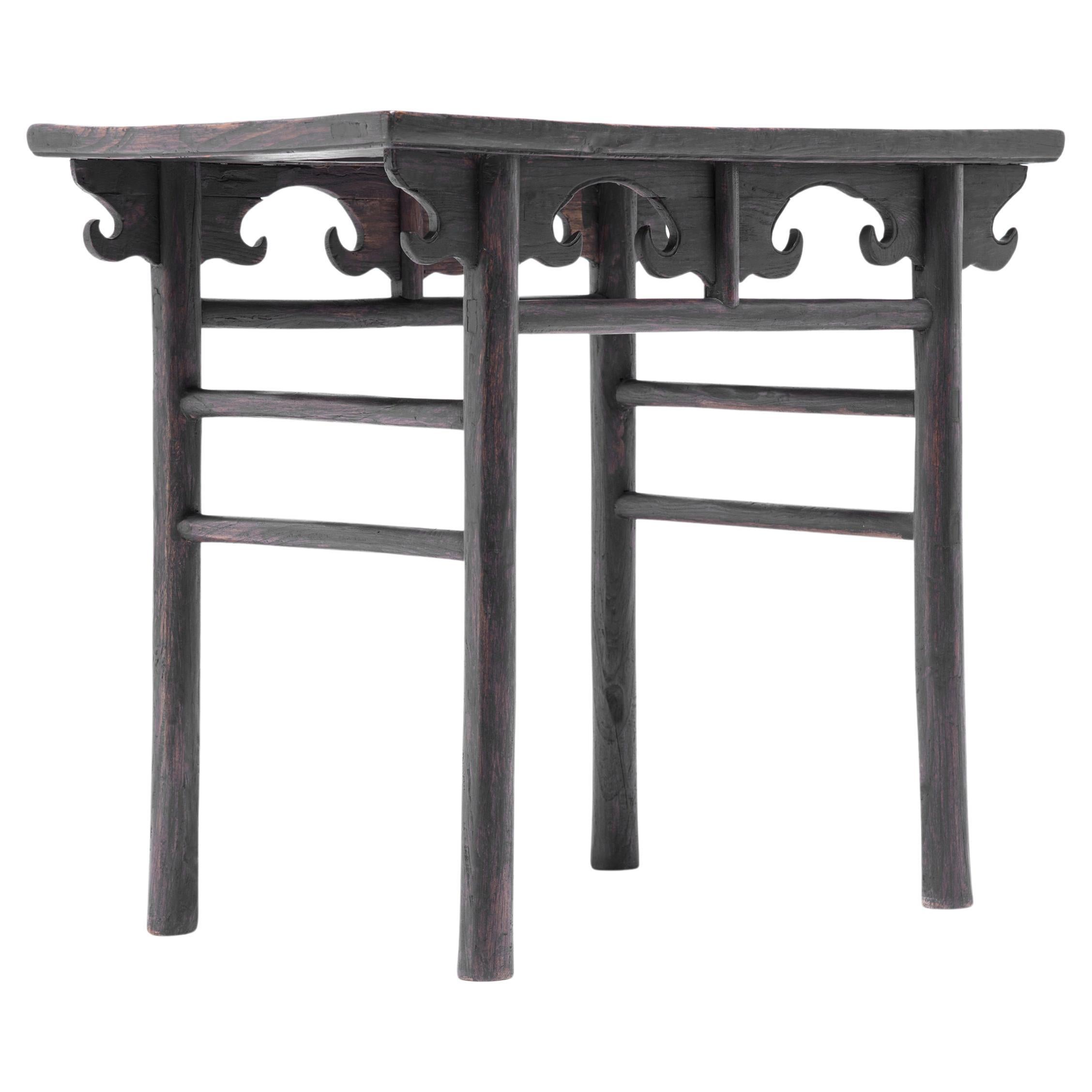 Mesa de vino china de patas redondas, c. 1850