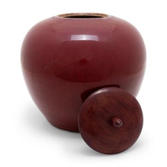 Chinese Round Oxblood Ginger Jar, c. 1850