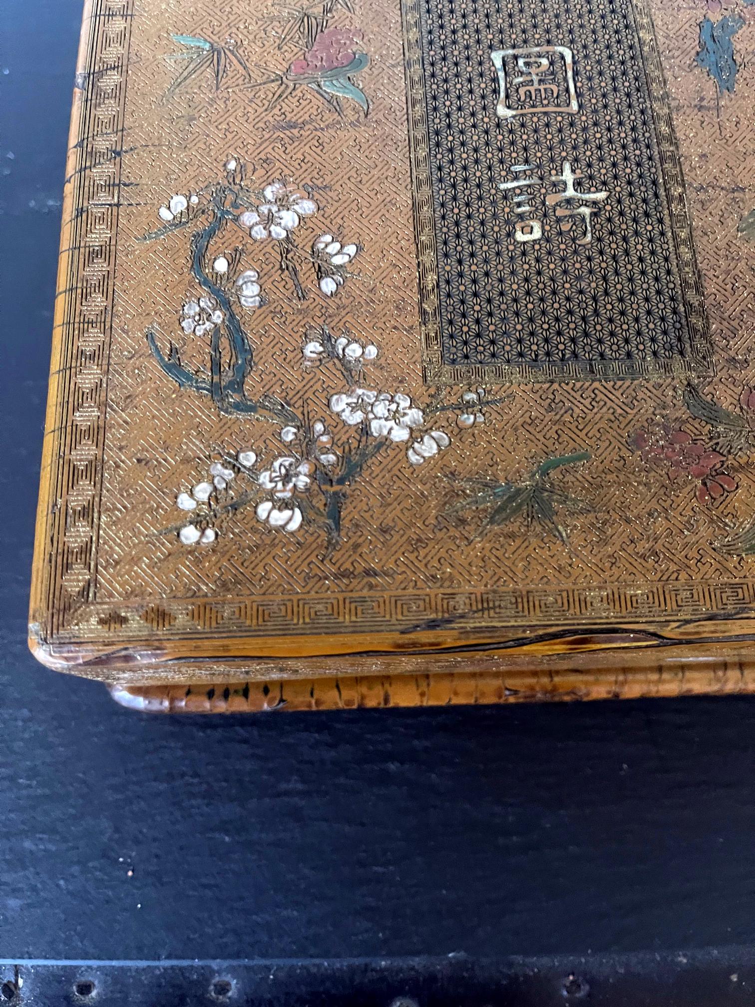 Chinese Royal Lacquer Box for Poetry Slips 13