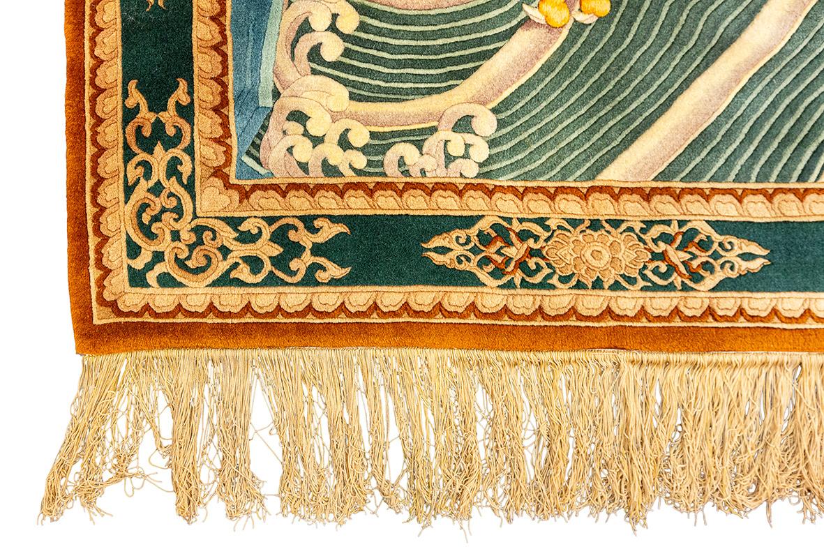 Chinese Rug By Walter Nichols in Relief-Technique In Good Condition For Sale In Ferrara, IT