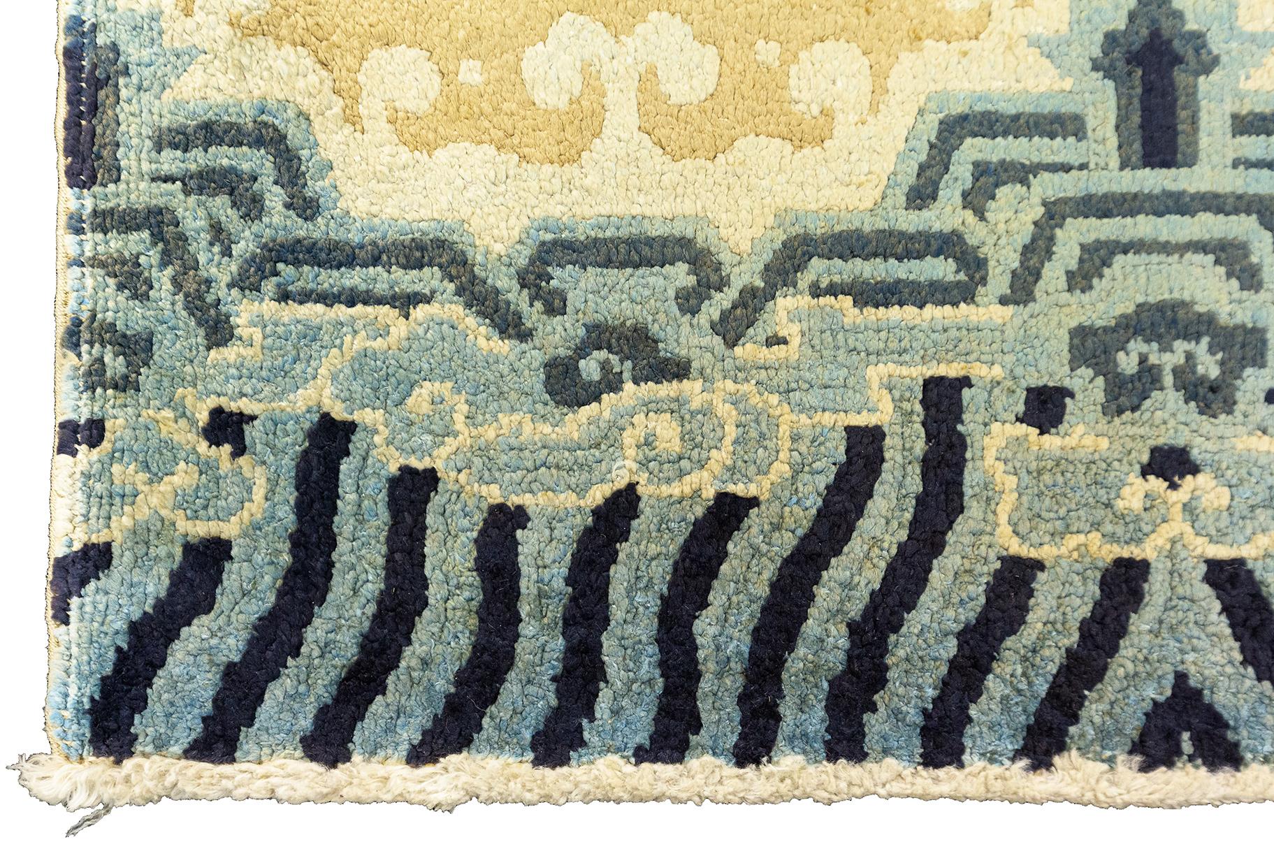 Tapis chinois à motif de dragon Ningxia Bon état - En vente à Ferrara, IT