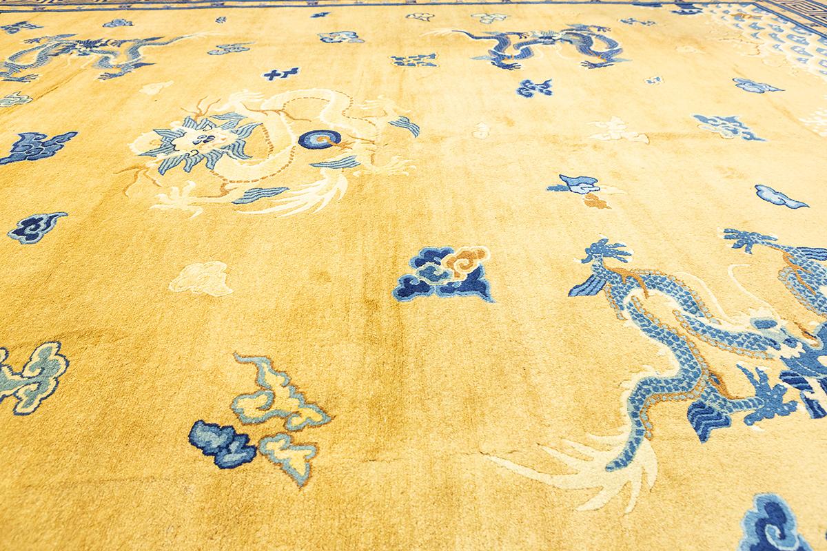 Alfombra China Ningxia 5 Dragones Anudado a mano en venta
