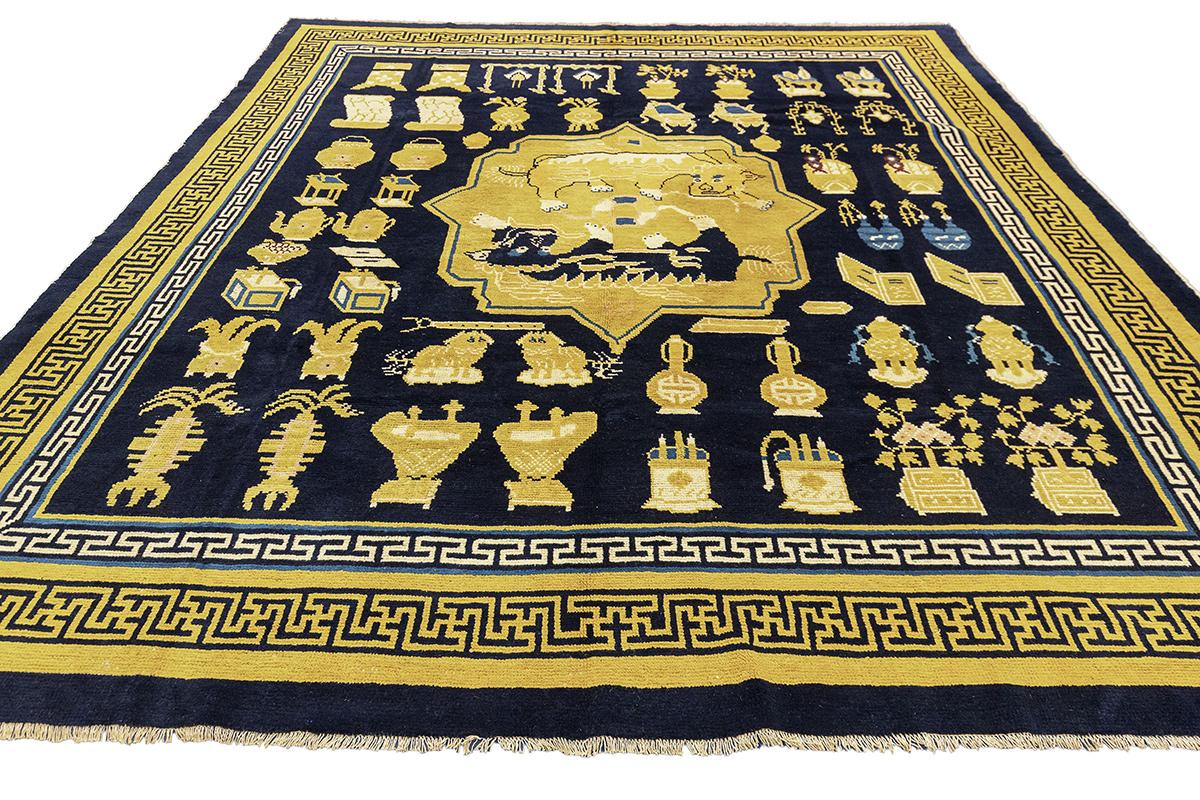 Chinese Rug Ningxia (Handgeknüpft) im Angebot