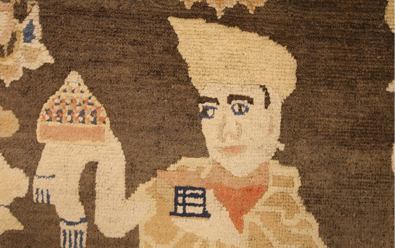Chinese Rug Ningxia Spiritual Symbolism For Sale 1