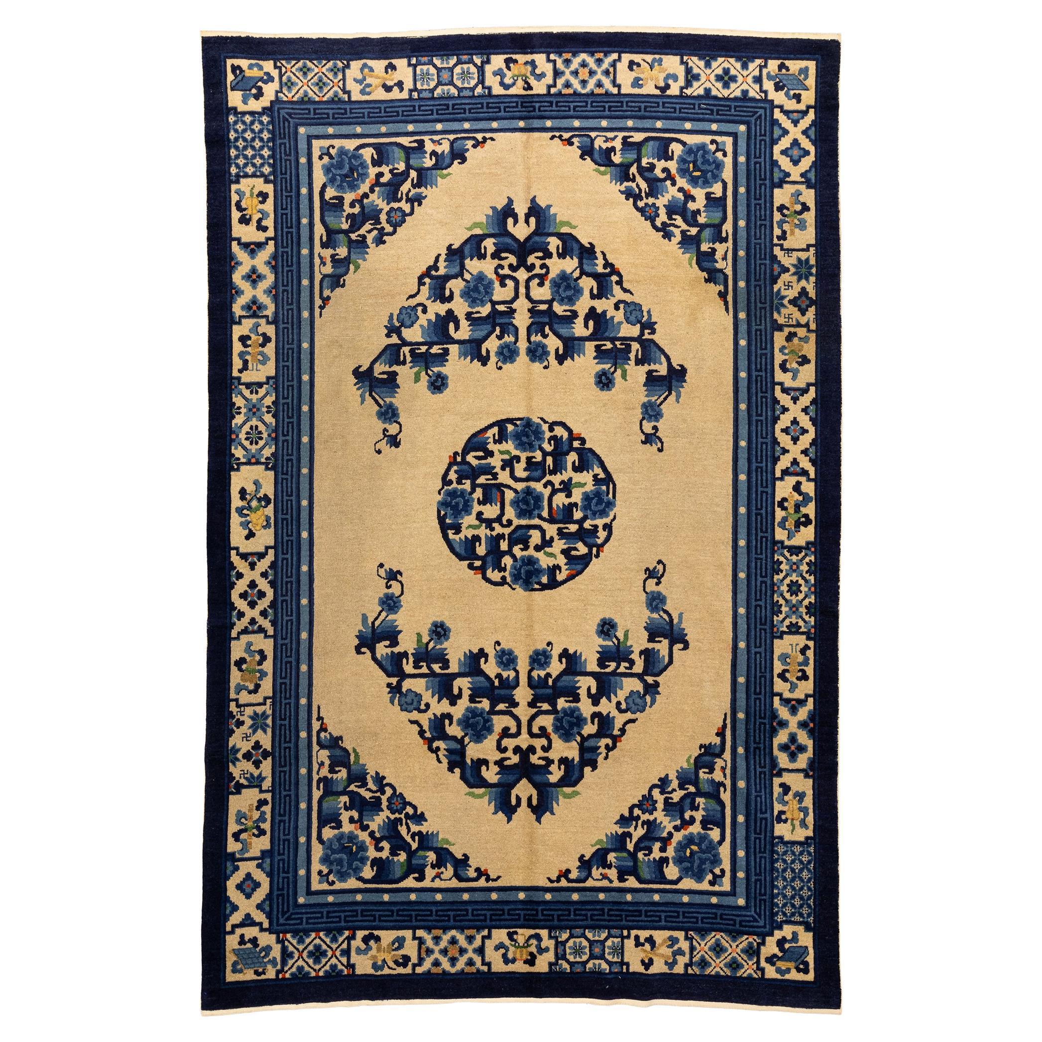 Chinese Rug Peking Ivory Background