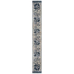 Doris Leslie Blau Chinese Blue Floral 'Fragment' Runner