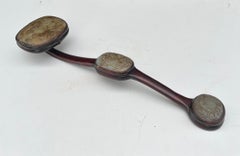 Chinese Russet Jade Hardwood Imperial Ruyi Scepter Qing Dynasty, Provenance