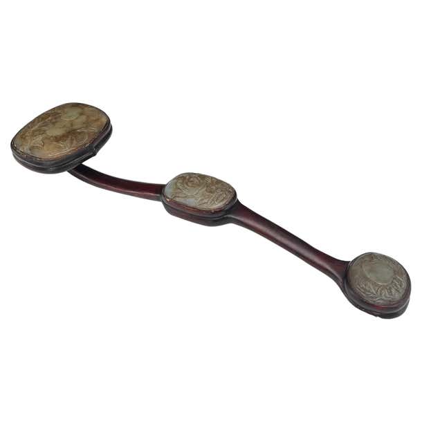 Chinese Russet Jade Hardwood Imperial Ruyi Scepter Qing Dynasty ...