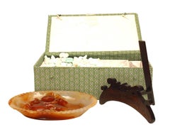 Chinese Rust Agate Carved Bowl