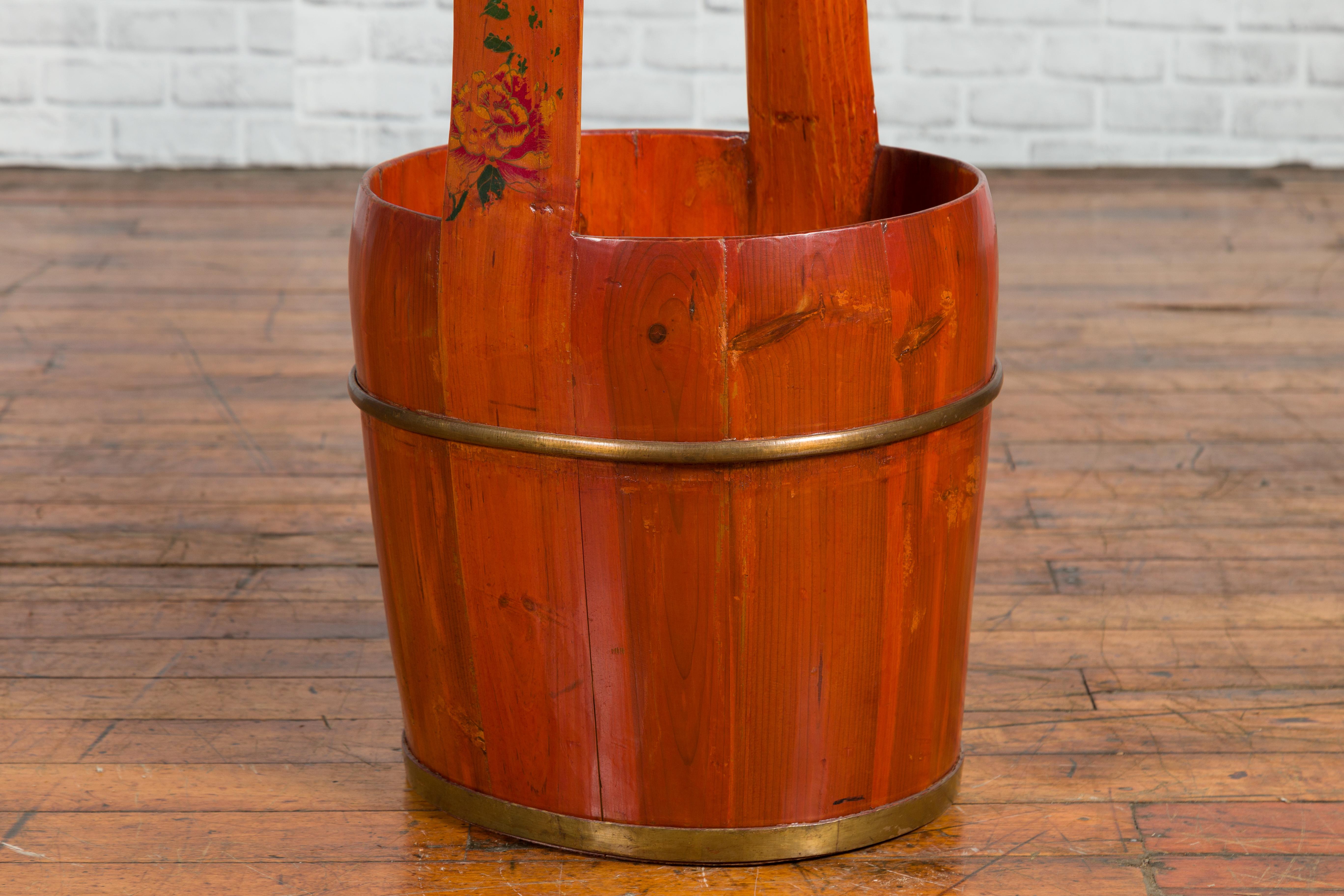 large wood bucket