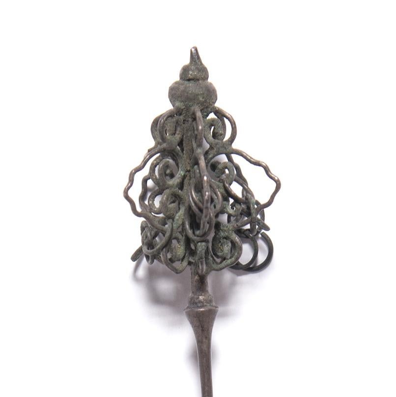 Chinese Ruyi Hairpin, c. 1900 In Good Condition For Sale In Chicago, IL